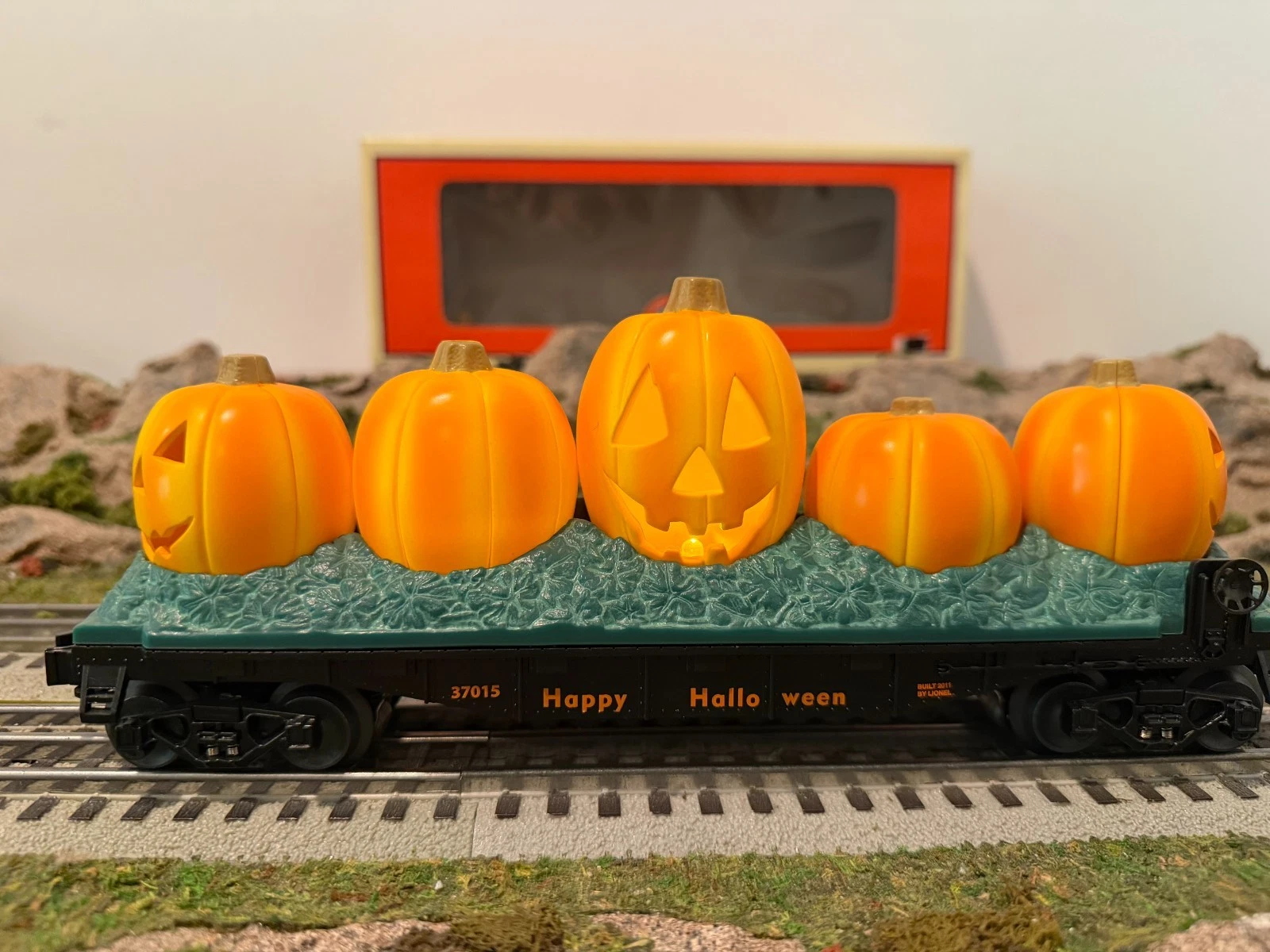 Lionel 6-37015 Halloween Jack O Lantern Flatcar LN/Box