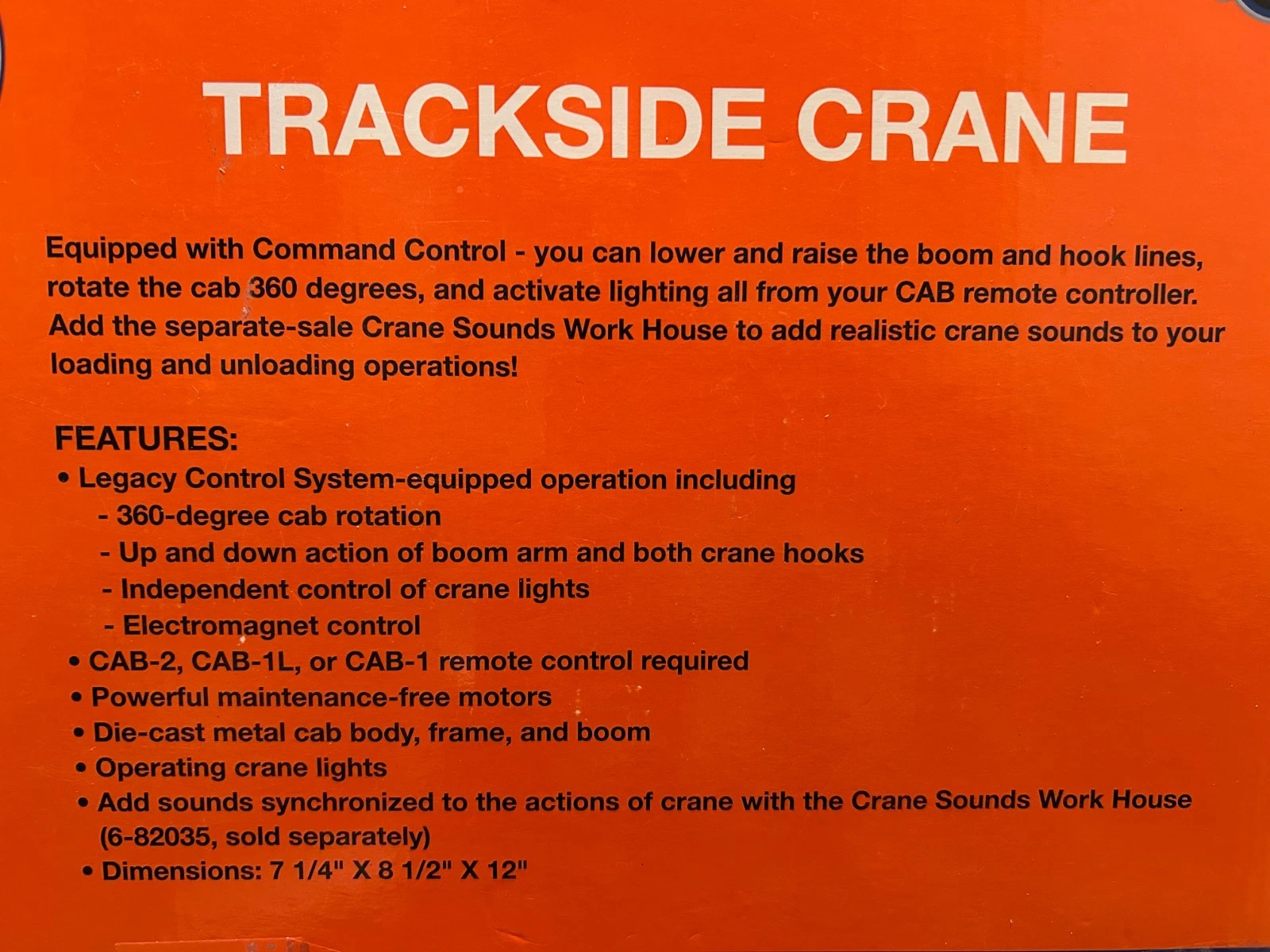 Lionel 6-82055 Bethlehem Steel command control trackside crane NIB — photo 3