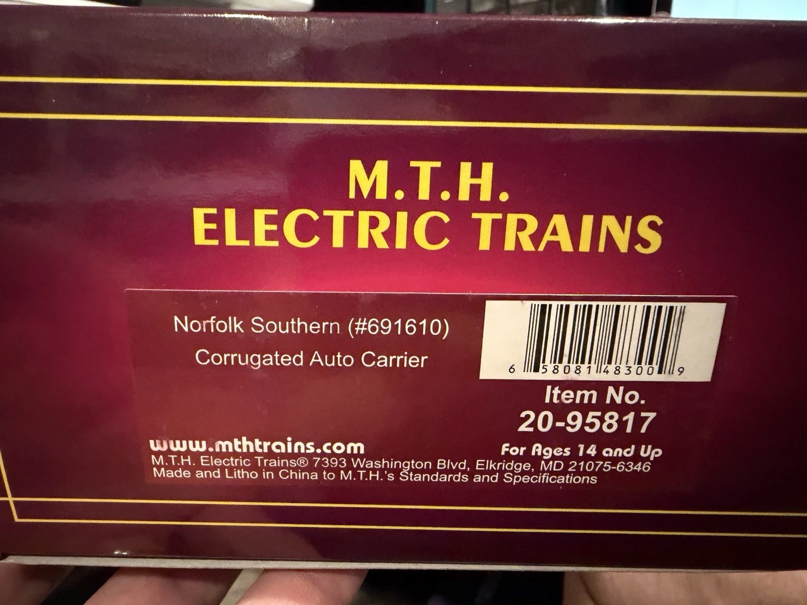 MTH 20-95817 NORFOLK SOUTHERN CORRUGATED AUTO CARRIER NIB — photo 2