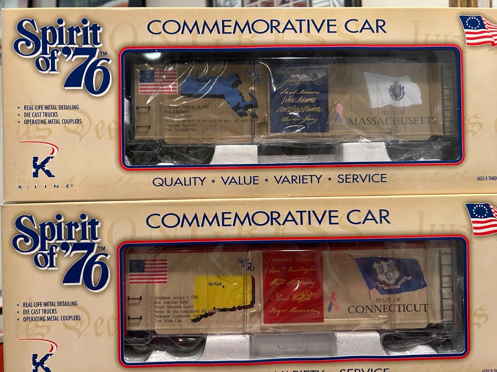 K Line K761-7607A Spirit of 76 3 Car Set #3 NIB — photo 4