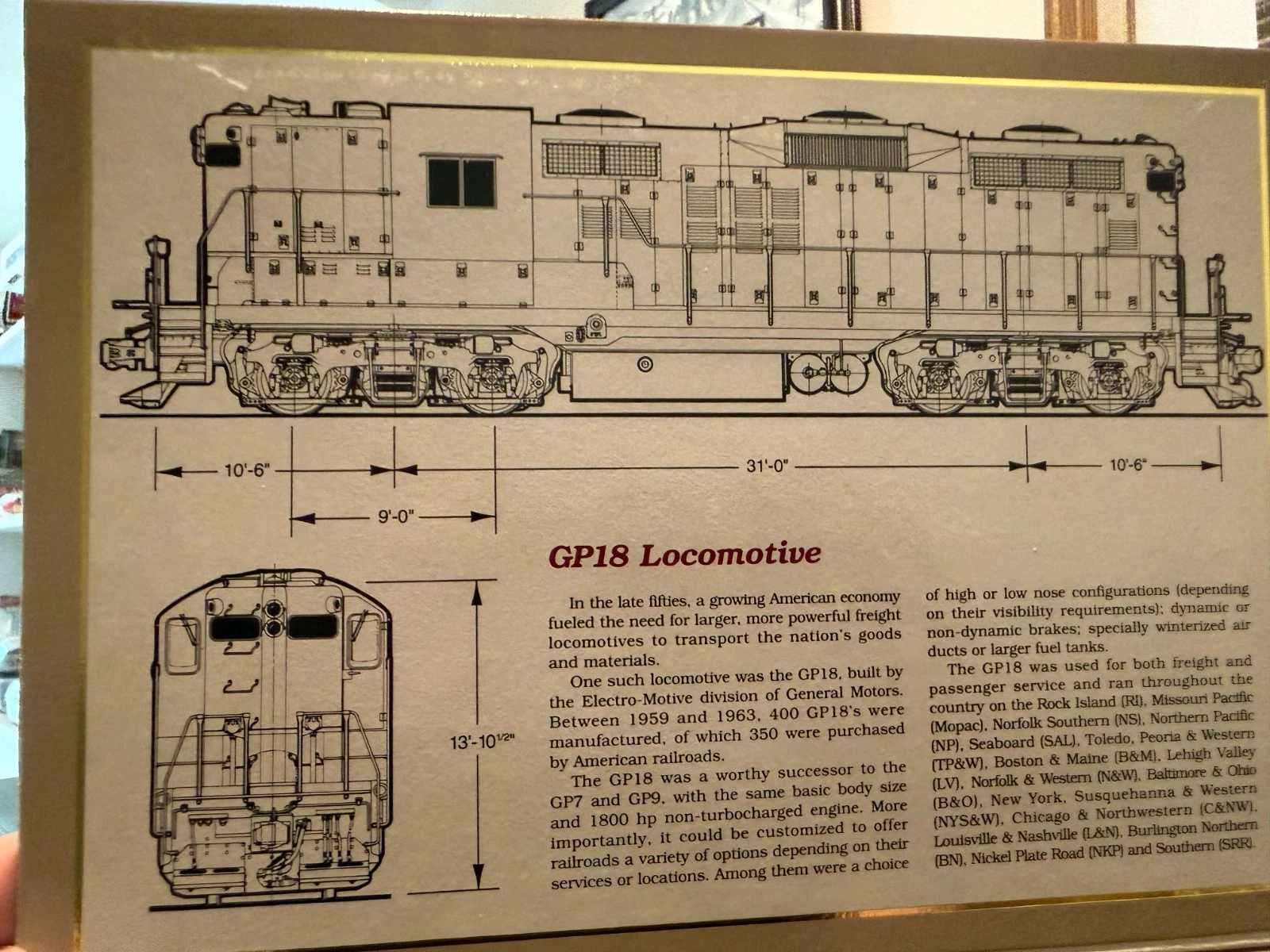 Proto 2000 8850 GP18 Baltimore and Ohio NIB — photo 3