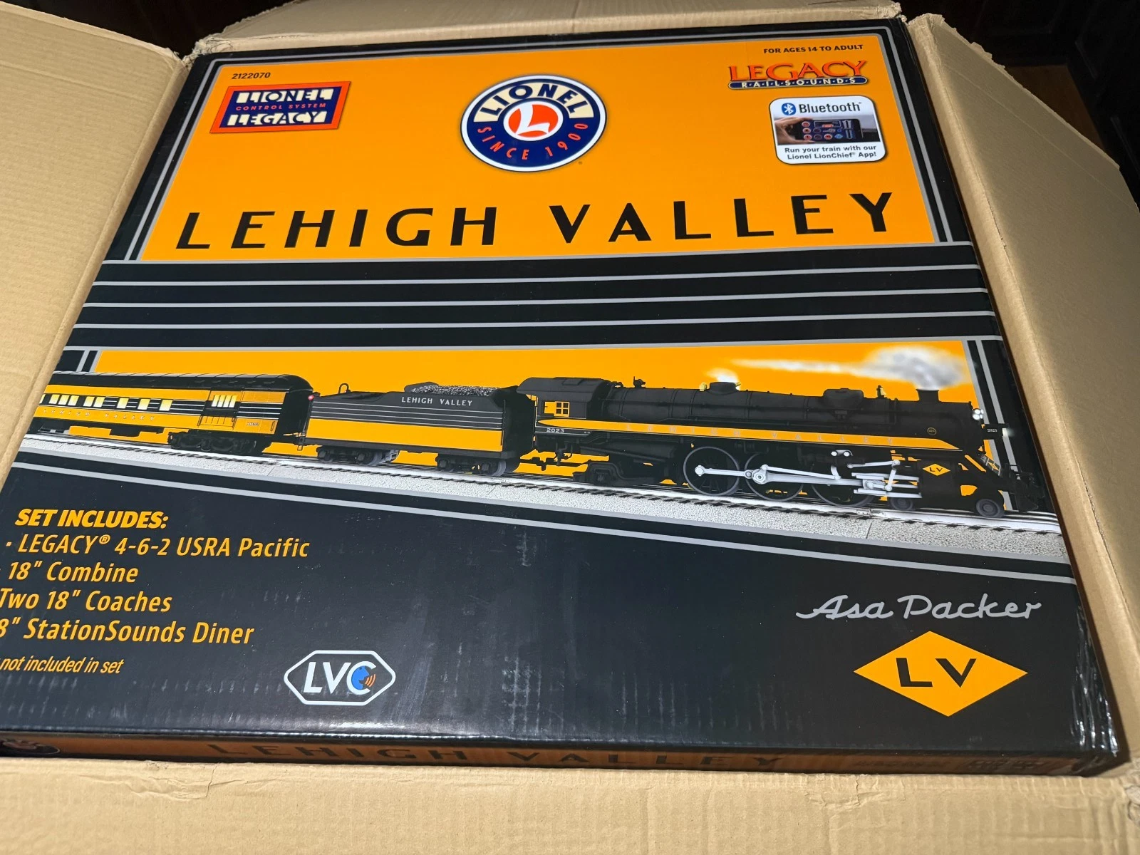 LIONEL 2122070 LEHIGH VALLEY ASA PACKER SET NIB — photo 2
