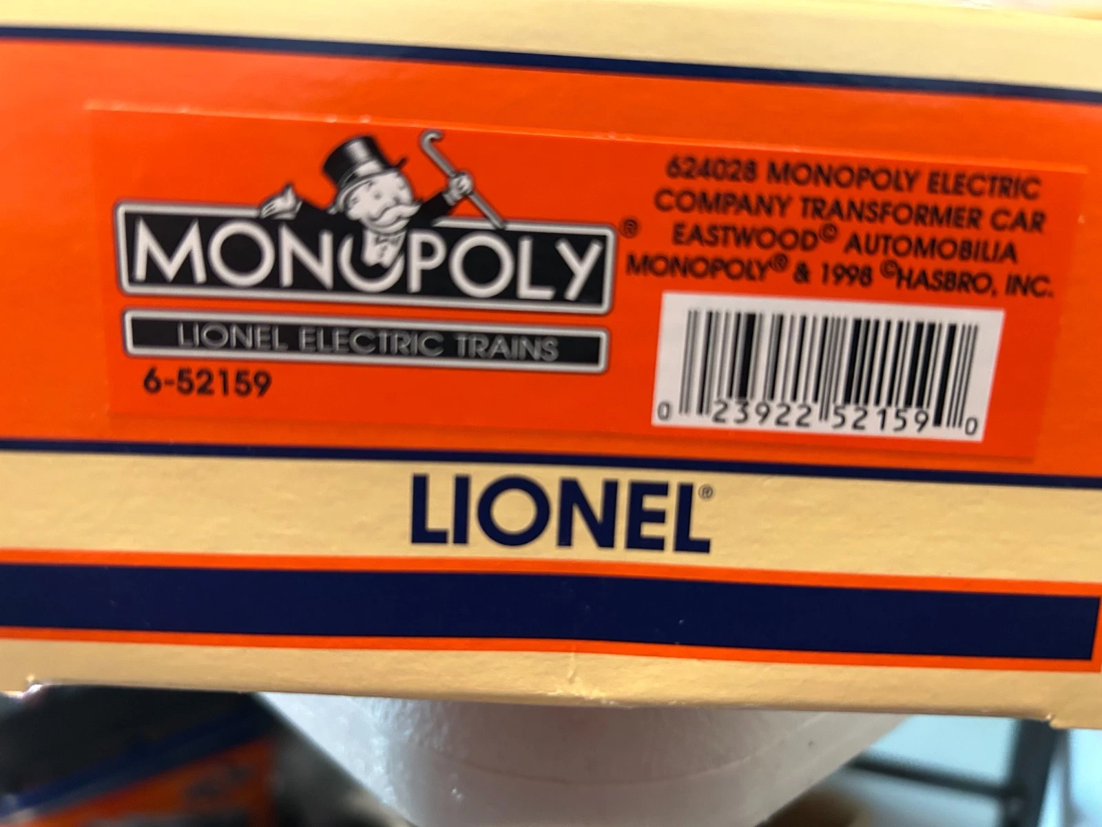 Lionel 6-52159 Monopoly Electric Company Transformer Car NIB — photo 3