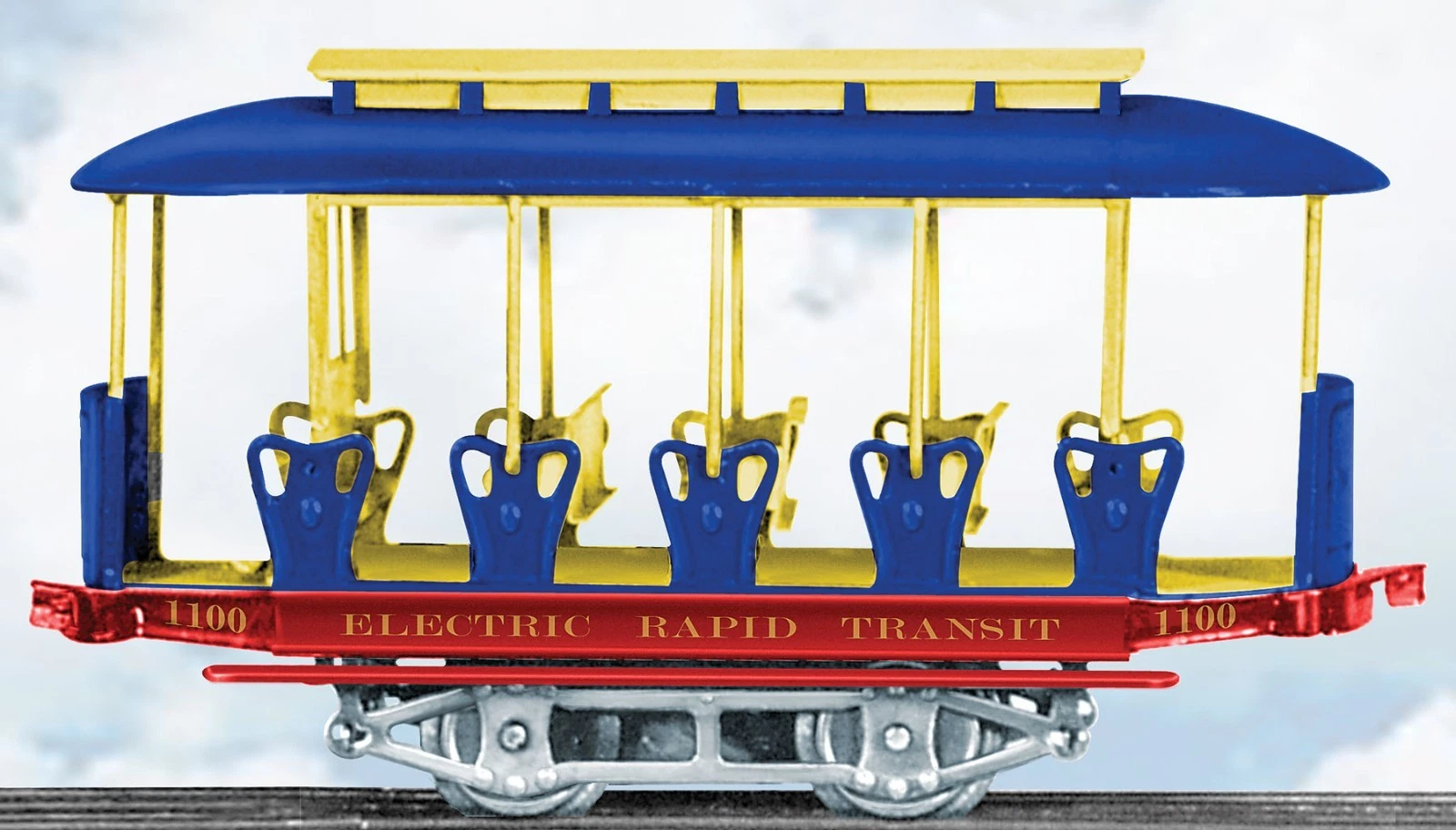 Lionel 6-13113 #1100 Summer Trolley and Trail Car Rapid Transit (STD GAUGE) NIB — photo 2