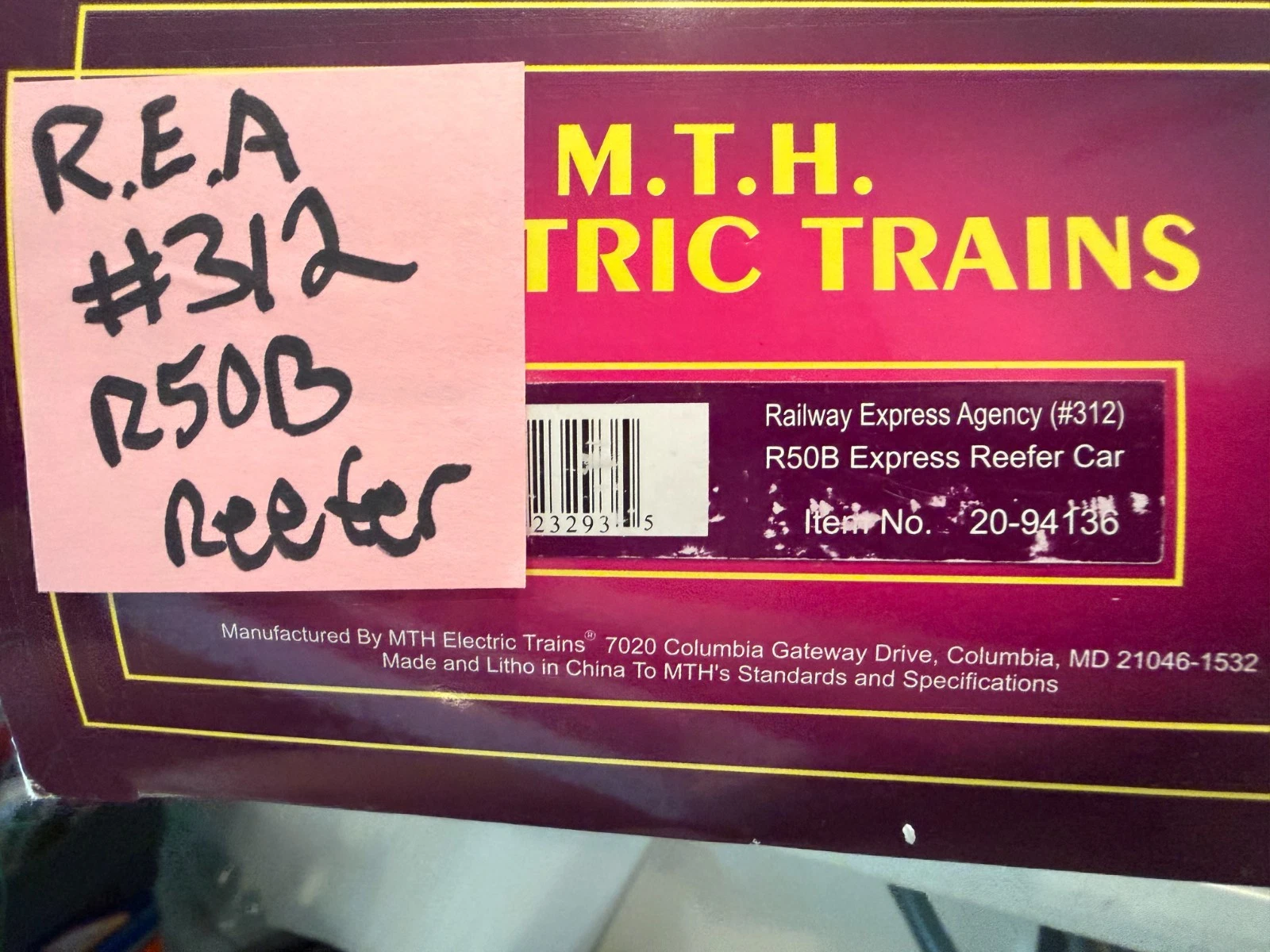 MTH 20-94136 Railway Express Agency R50B Reefer Car NIB — photo 4