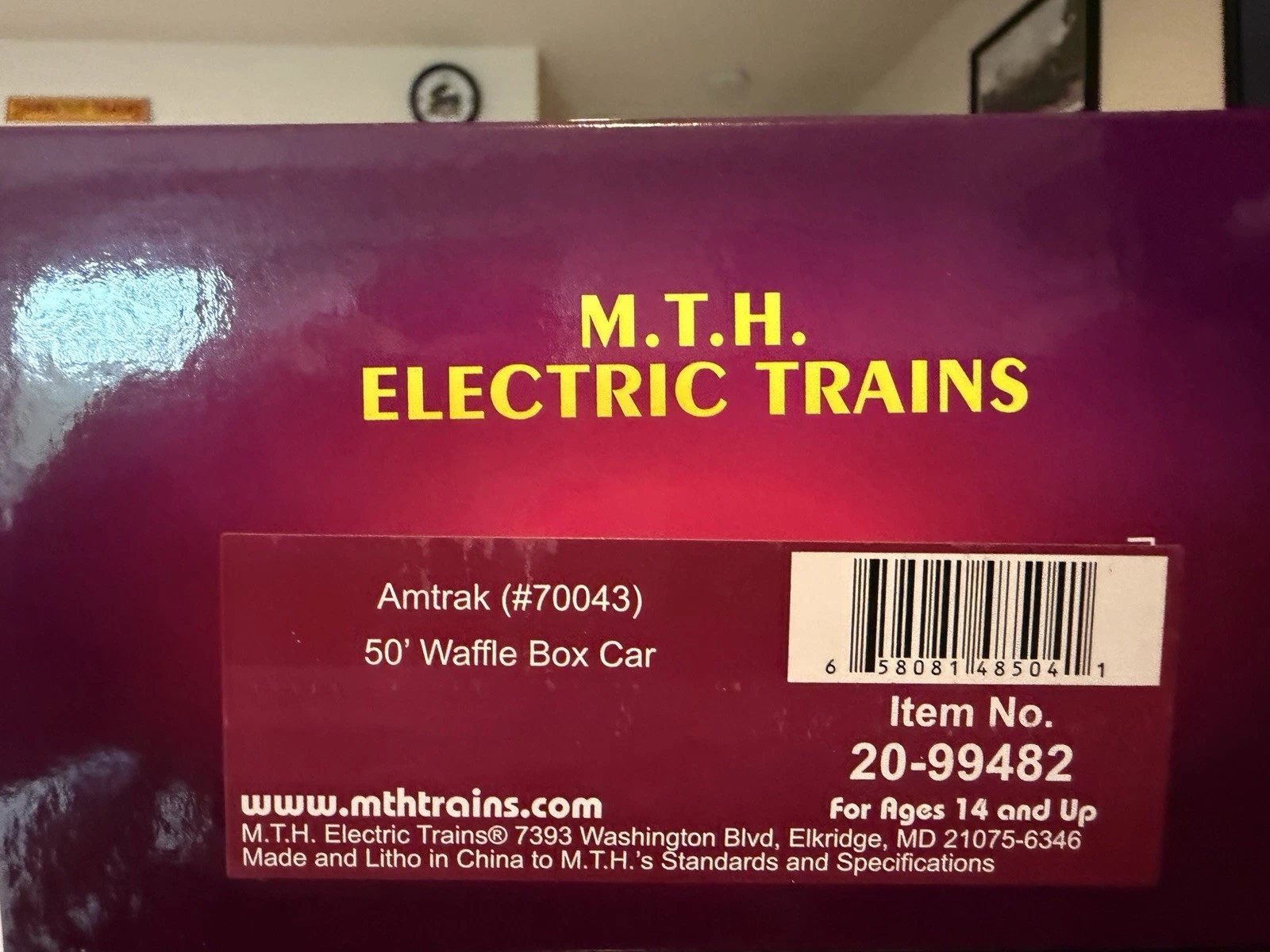 MTH 20-99482 AMTRAK #70043 50' WAFFLE BOXCAR NIB — photo 2