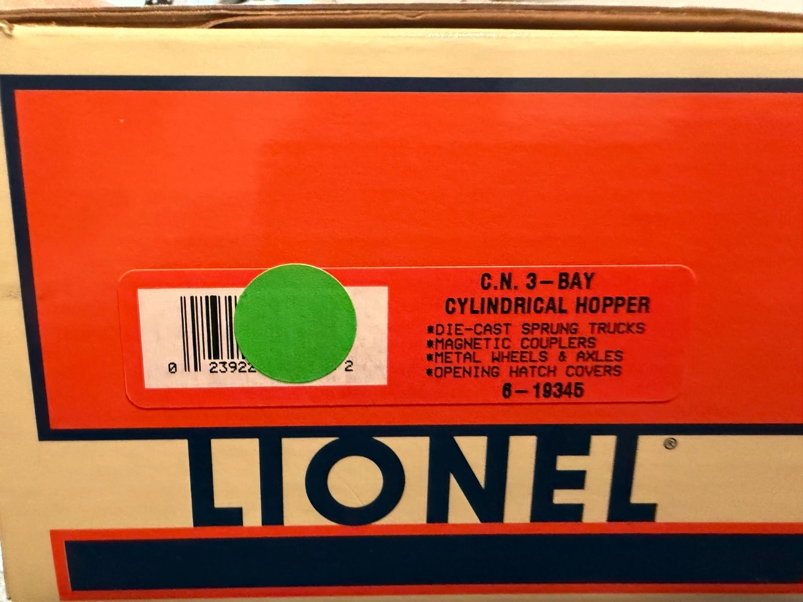 Lionel 6-19345 Canadian National CN Cylindrical Hopper LN/Box — photo 3