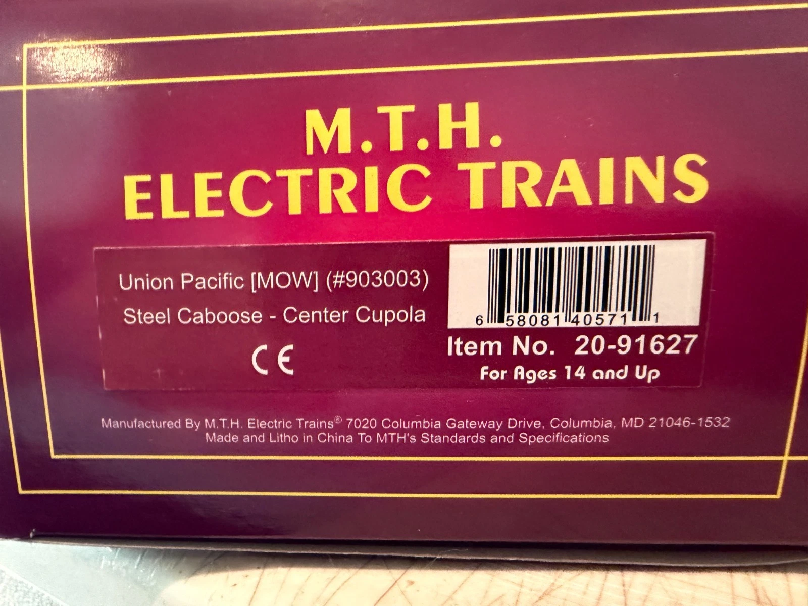 MTH 20-91627 Union Pacific MoW Green Steel Caboose NIB — photo 3