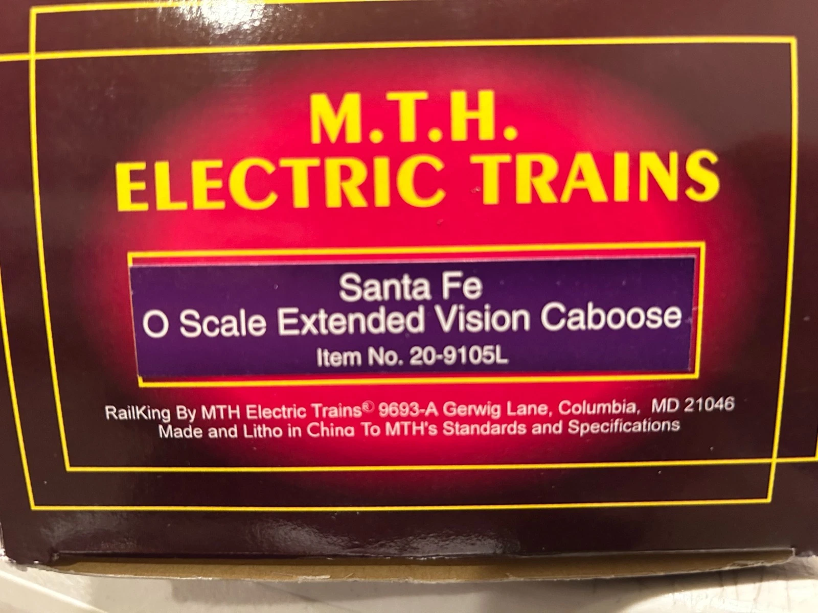 MTH 20-9105L Santa Fe Extended Vision Caboose NIB — photo 3
