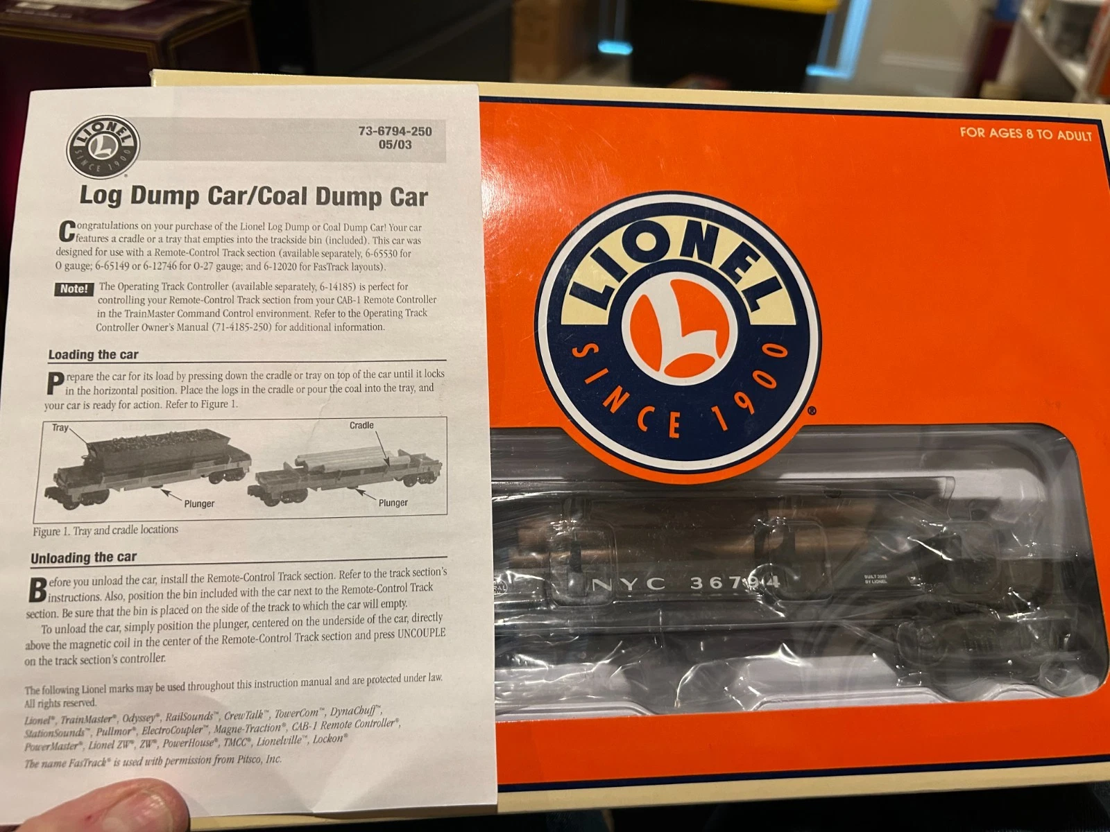 Lionel 6-36794 New York Central Log Dump Car NIB — photo 2
