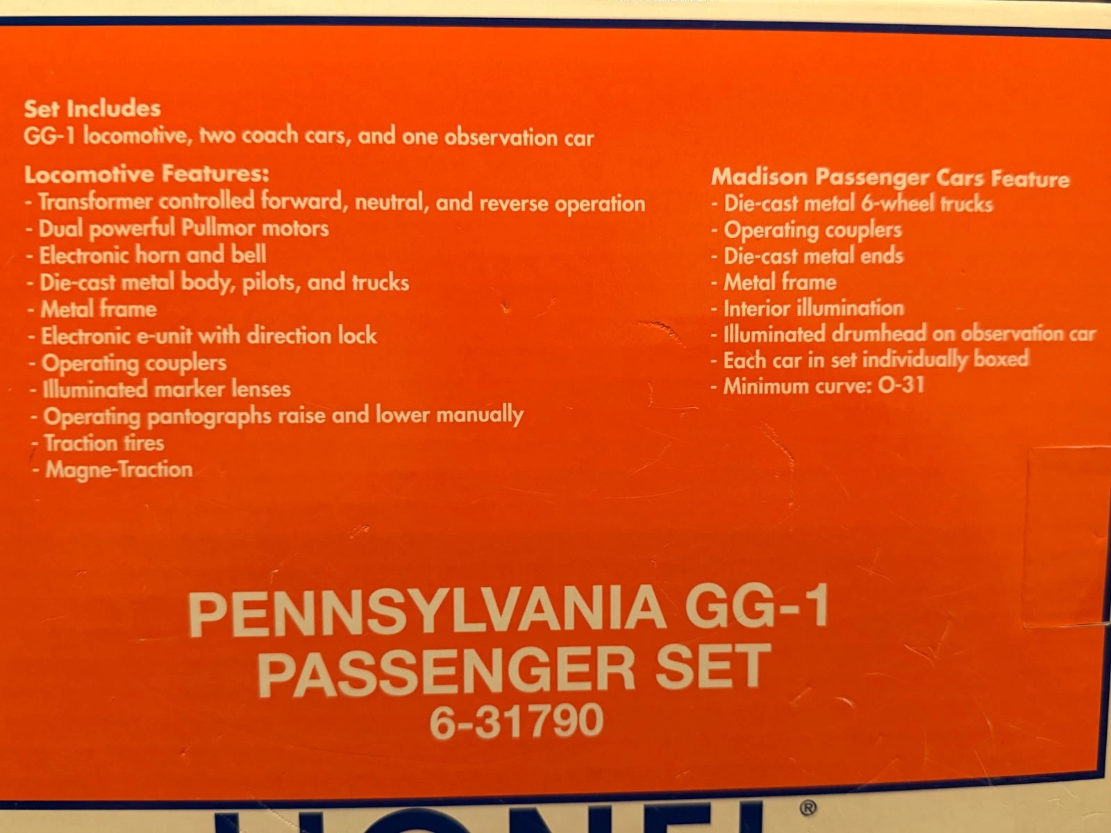 Lionel 6-31790 Pennsylvania Railroad GG1 Conventional Passenger Set NIB — photo 5
