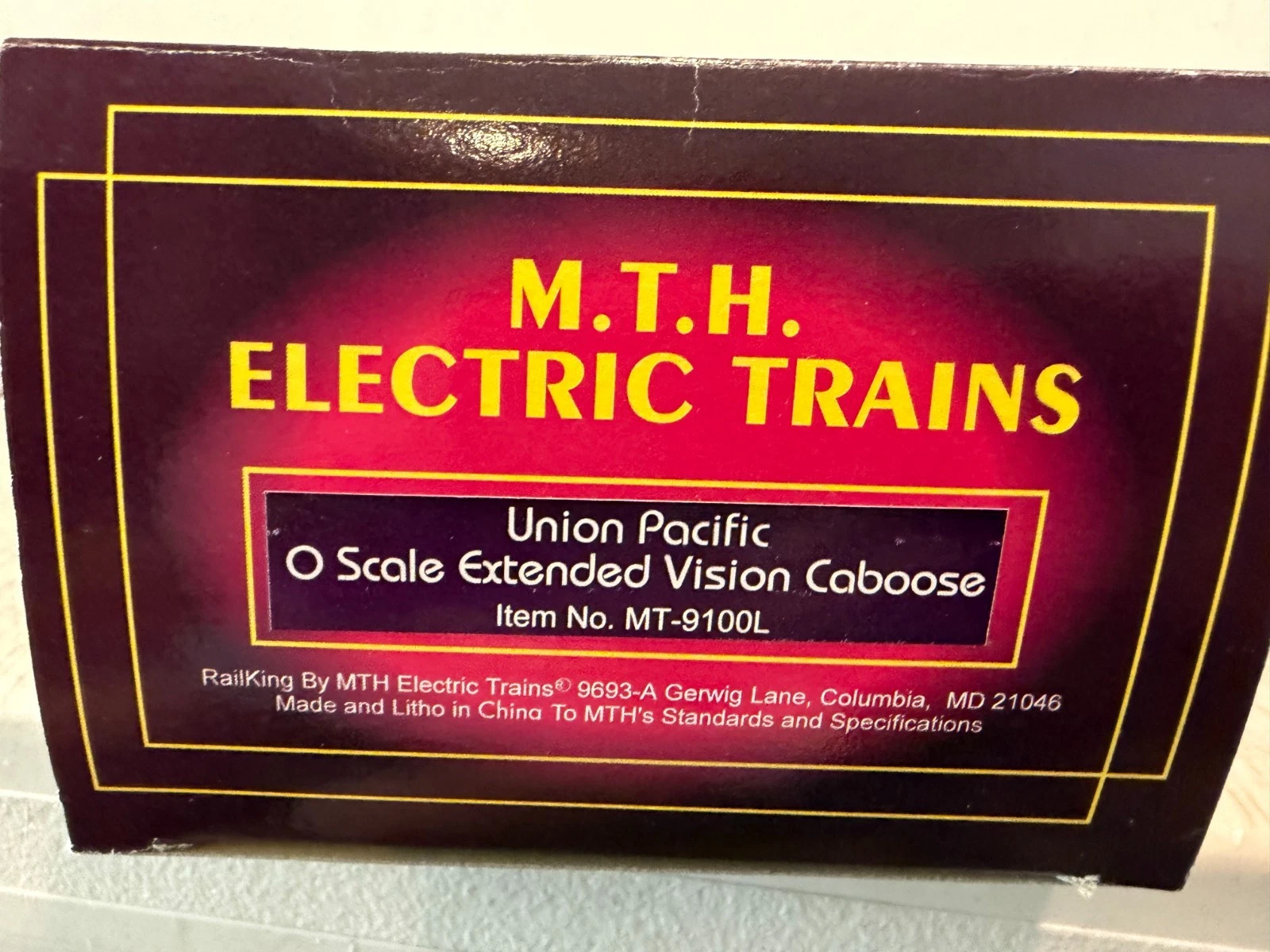 MTH MT-9100L Union Pacific Extended Vision Caboose NIB — photo 2
