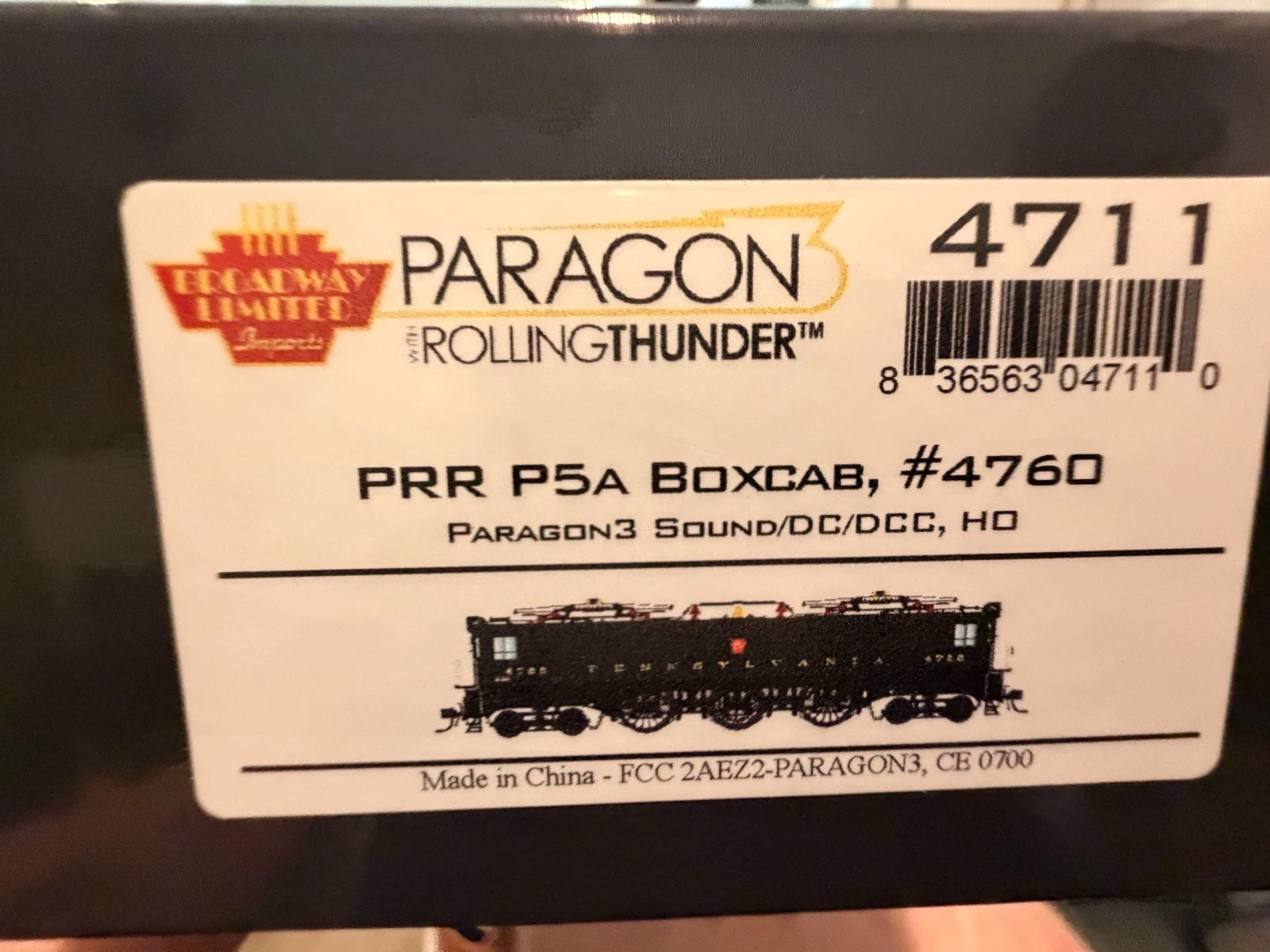 Broadway Limited HO Pennsy P5A Boxcab #4760 w/ Paragon 3 NIB — photo 2