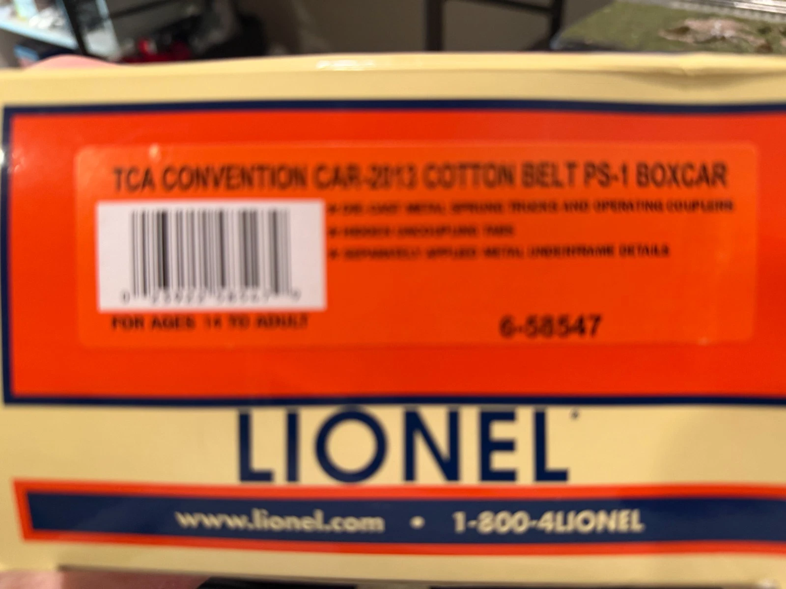 Lionel 6-58547 TCA 2013 Cotton Belt PS-1 Box Car NIB — photo 3