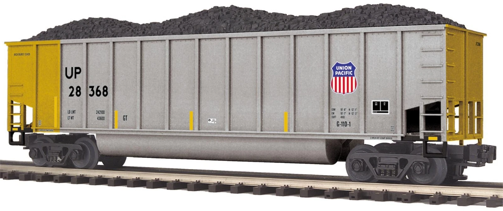 MTH 20-97262 Union Pacific Coalporter Hopper Car W/ Coal Load NIB
