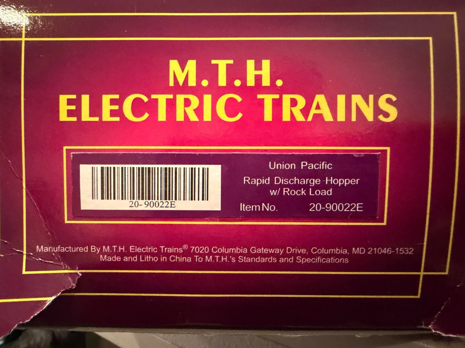 MTH 20-90022e Union Pacific Rapid Discharge Hopper LN/Box — photo 3