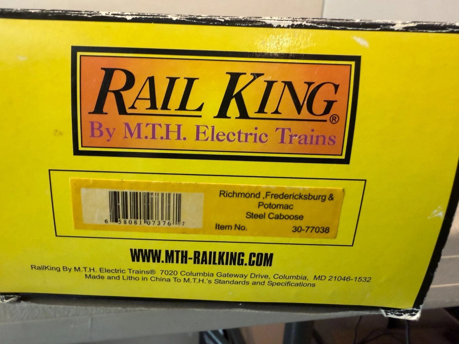 MTH 30-77038 Richmond, Fredericksburg, and Potomac Steel Caboose NIB — photo 3
