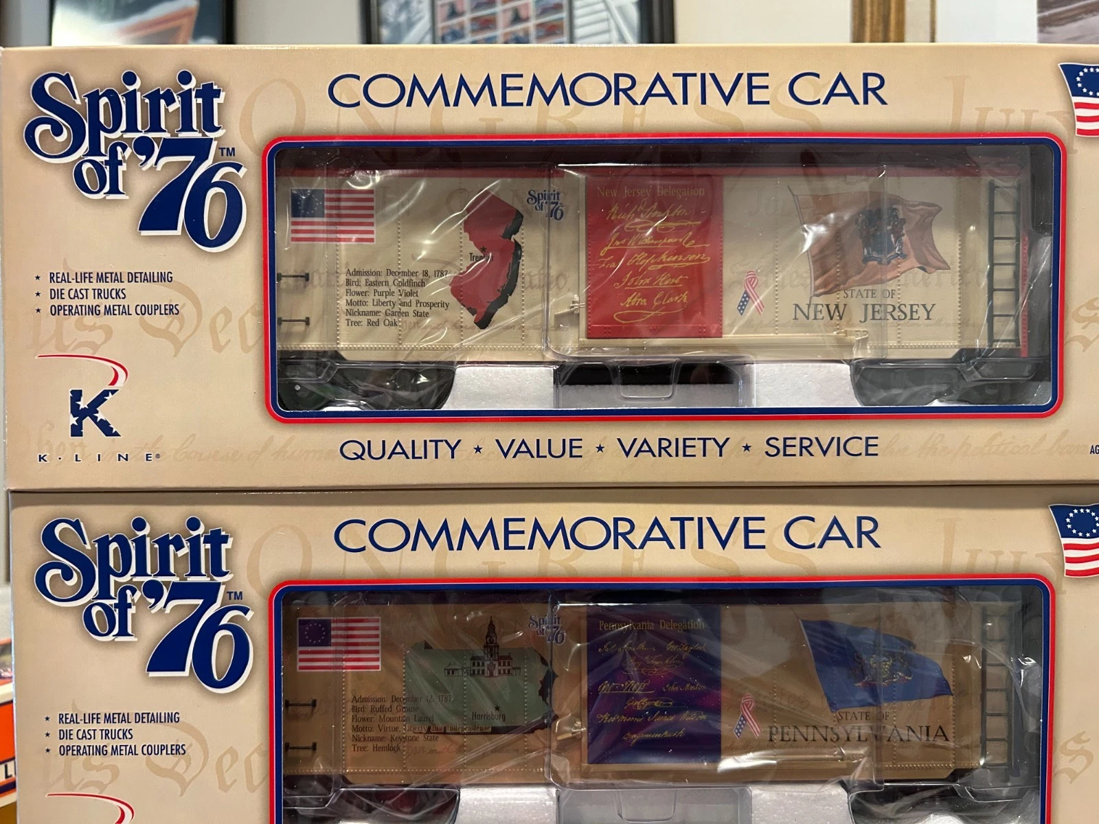 K Line K761-7601A Spirit of 76 3 Car Set #1 NIB — photo 2