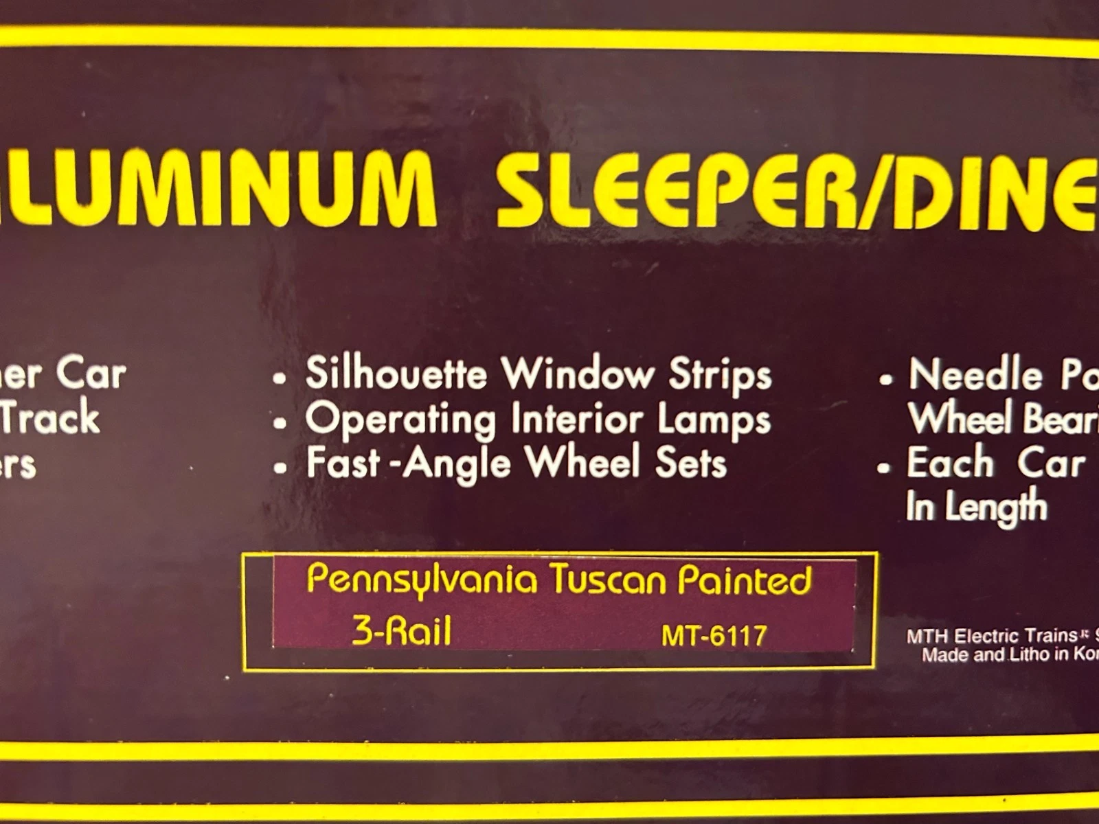 MTH MT-6117 Pennsylvania Tuscan Painted 60' Aluminum Sleeper/Diner Set NIB — photo 5
