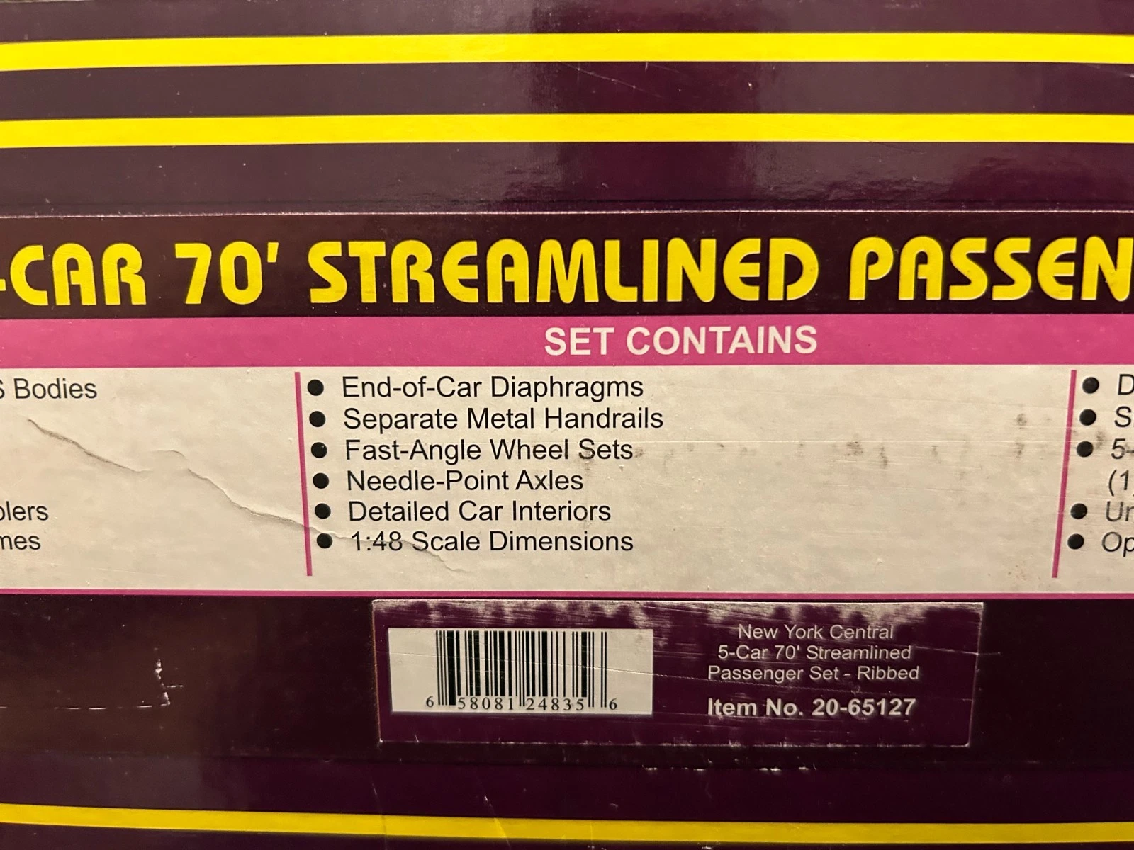 MTH 20-4021 Jersey Central "Blue Comet" 5 Pack LN in Wrong Box — photo 7