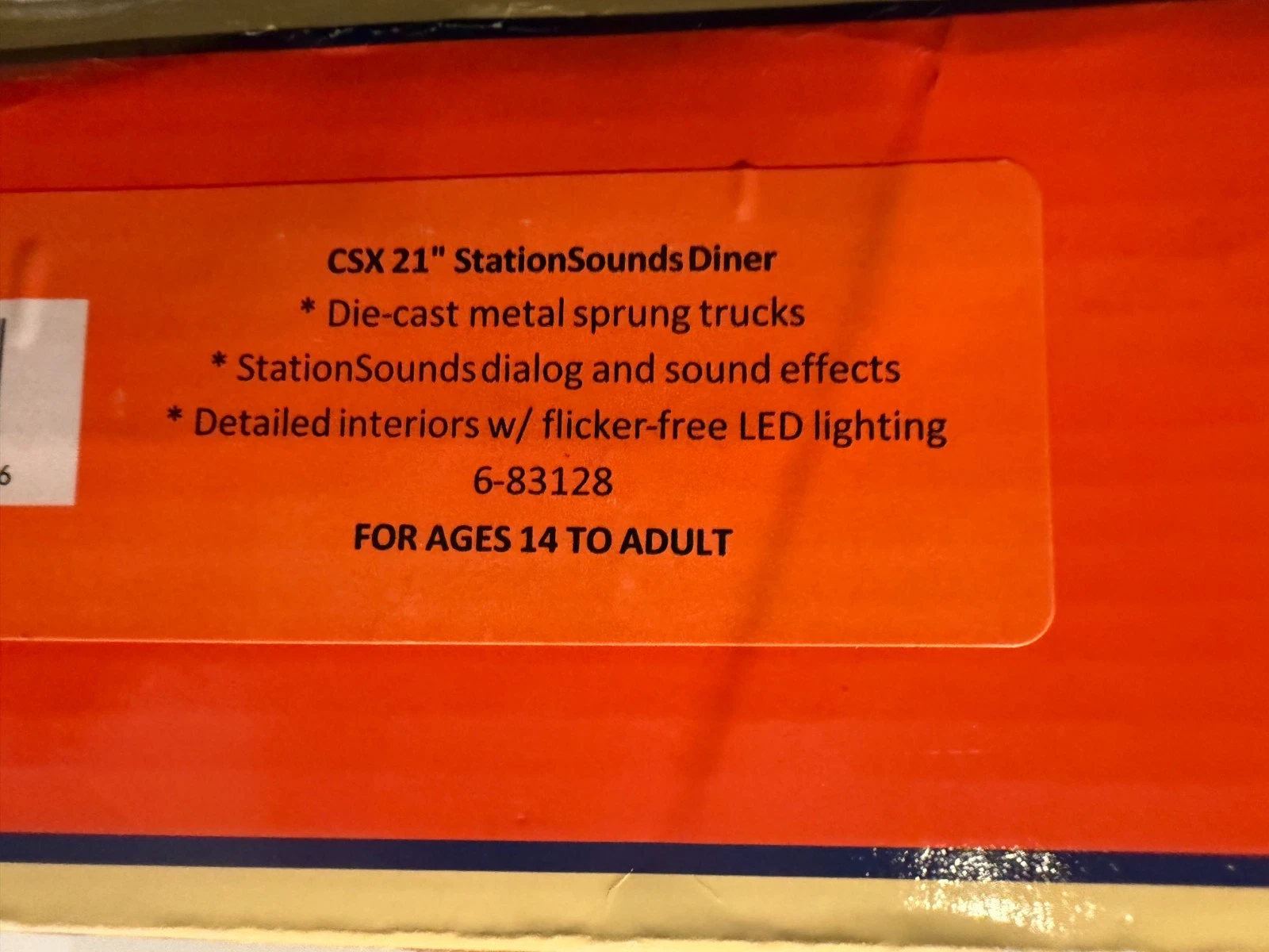Lionel 6-83123 CSX OCS Stationsounds Diner Car LN/Box — photo 4