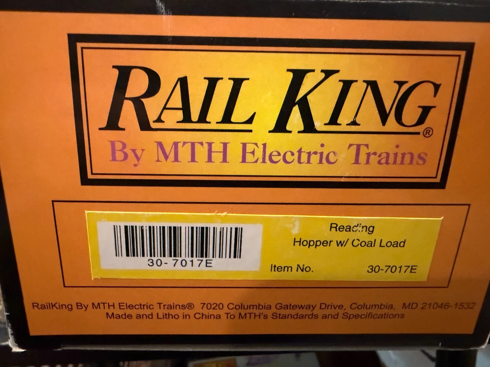 MTH 30-7017E Reading Hopper Car w/ Coal Load LN/Box — photo 4