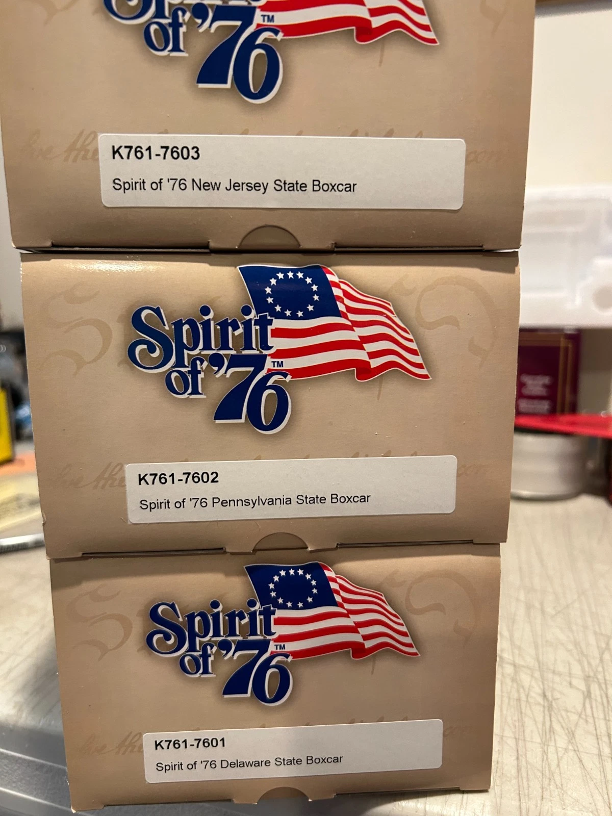 K Line K761-7601A Spirit of 76 3 Car Set #1 NIB — photo 4