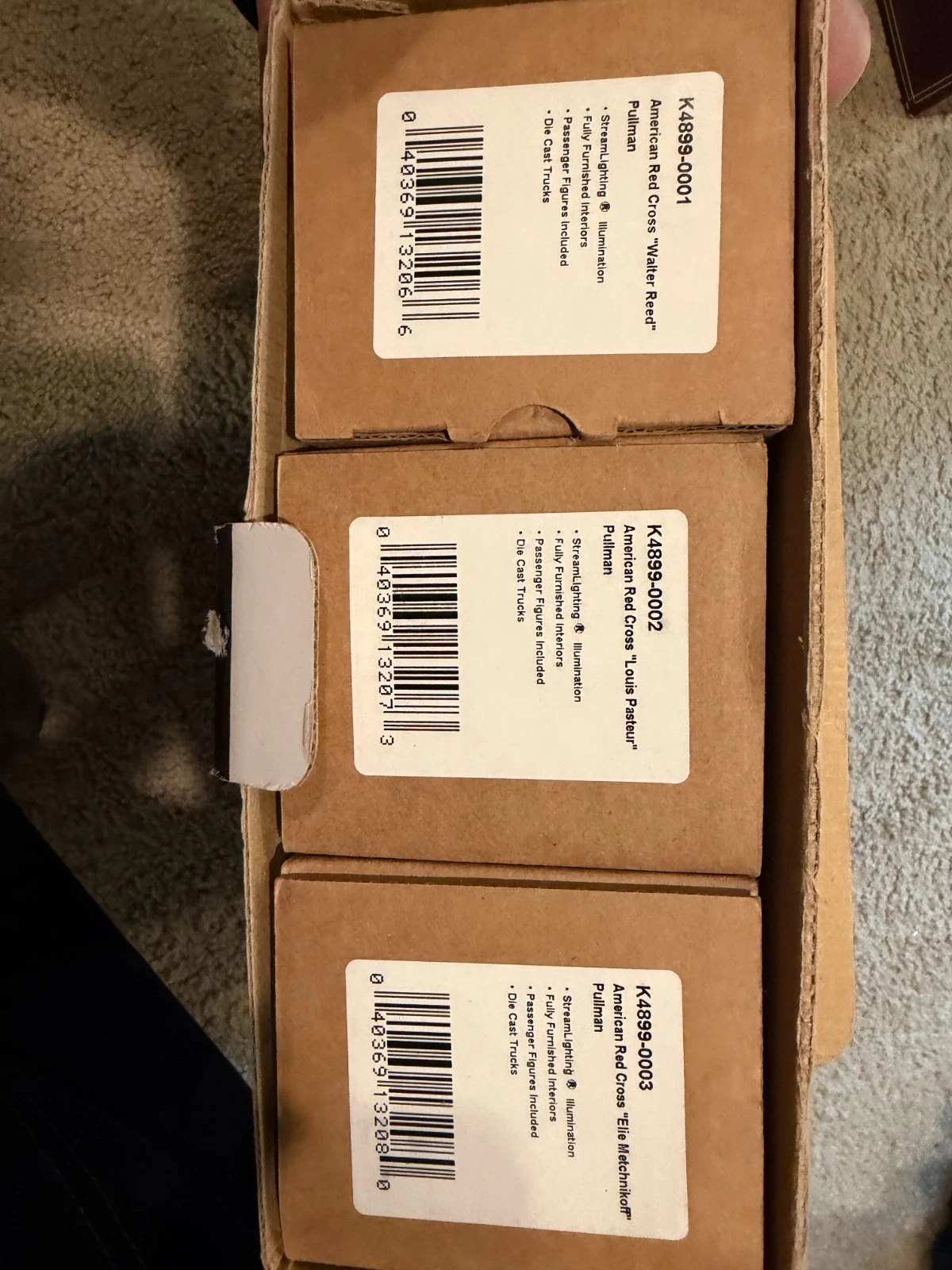 K-Line K-4899A O American Red Cross 15" Heavyweight Passenger Set NIB — photo 4