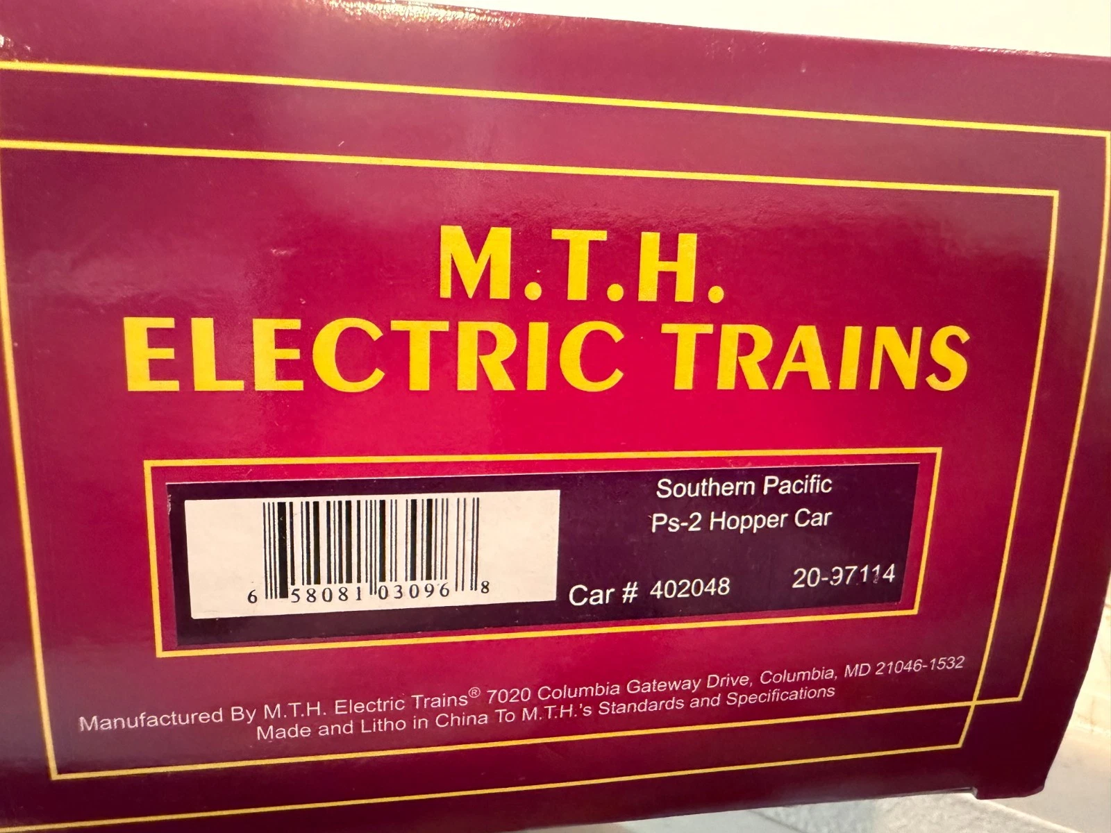 MTH 20-37114 Southern Pacific PS-2 Hopper Car #402048 NIB — photo 4