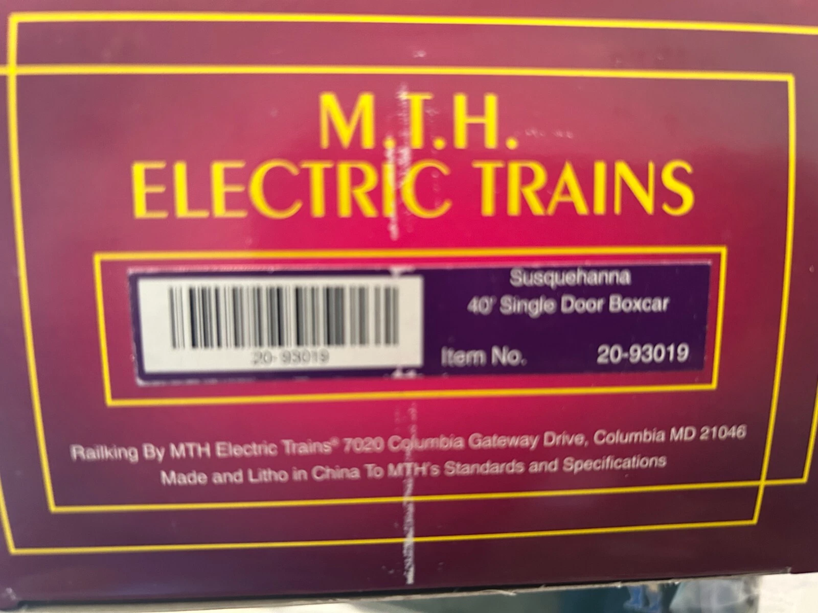MTH, 20-93019, Susquehanna, 40' Single Door Box Car — photo 4