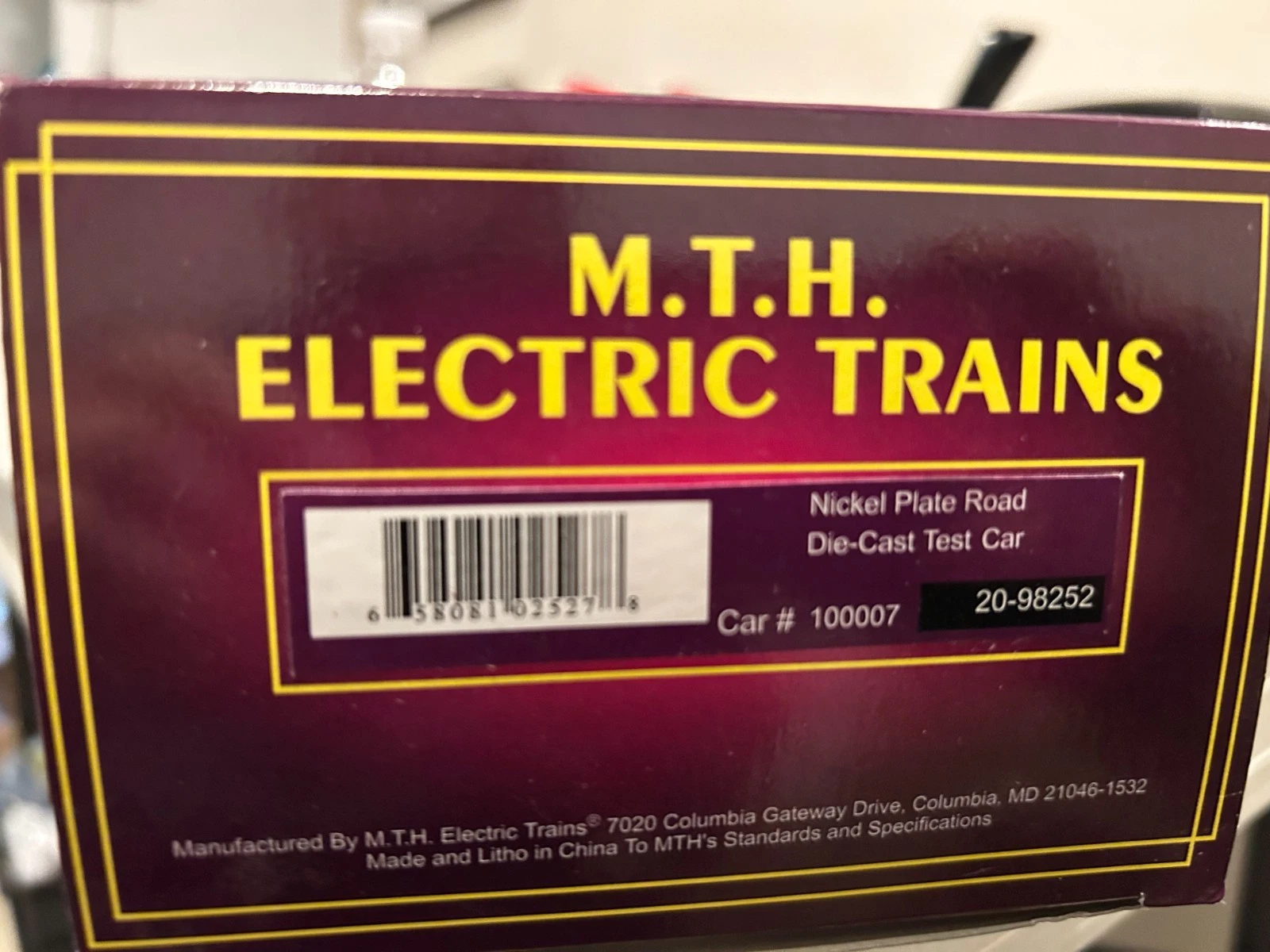 MTH 20-98252 Nickel Plate Road Die Cast Test Car LN/Box — photo 4