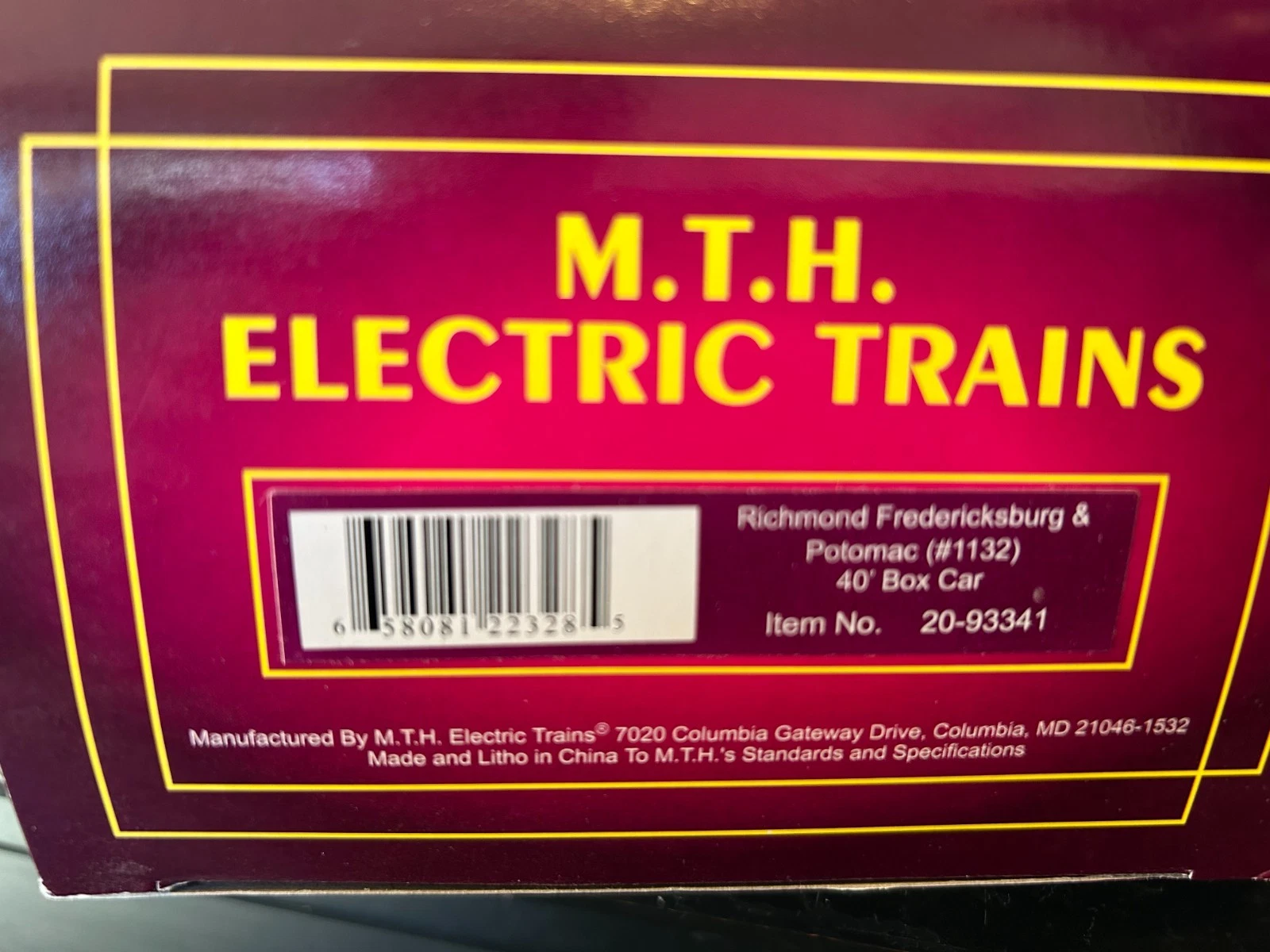 MTH 20-93341 RF&P 40' BOXCAR #1132 NIB — photo 4