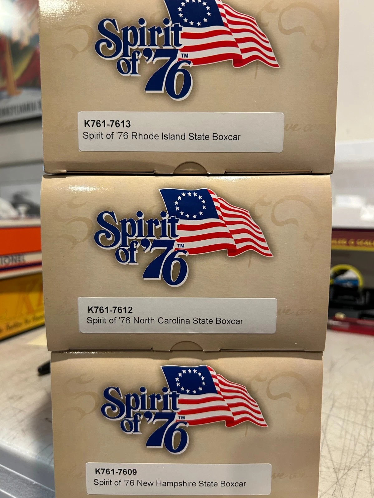 K Line K761-7604A Spirit of 76 3 Car Set #2 NIB — photo 3