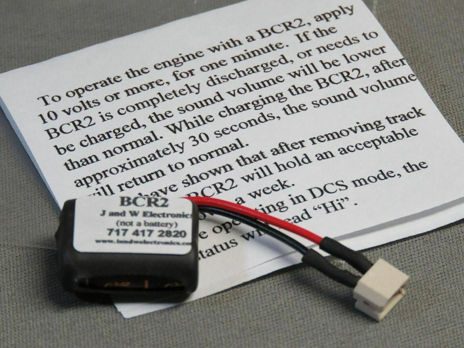 MTH BCR2 BATTERY COMPONENT REPLACEMENT 3 VOLT SYSTEM NIB