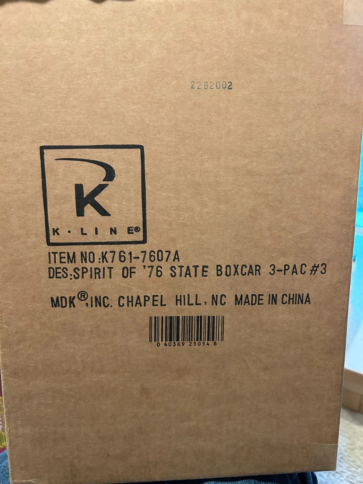 K Line K761-7607A Spirit of 76 3 Car Set #3 NIB — photo 5