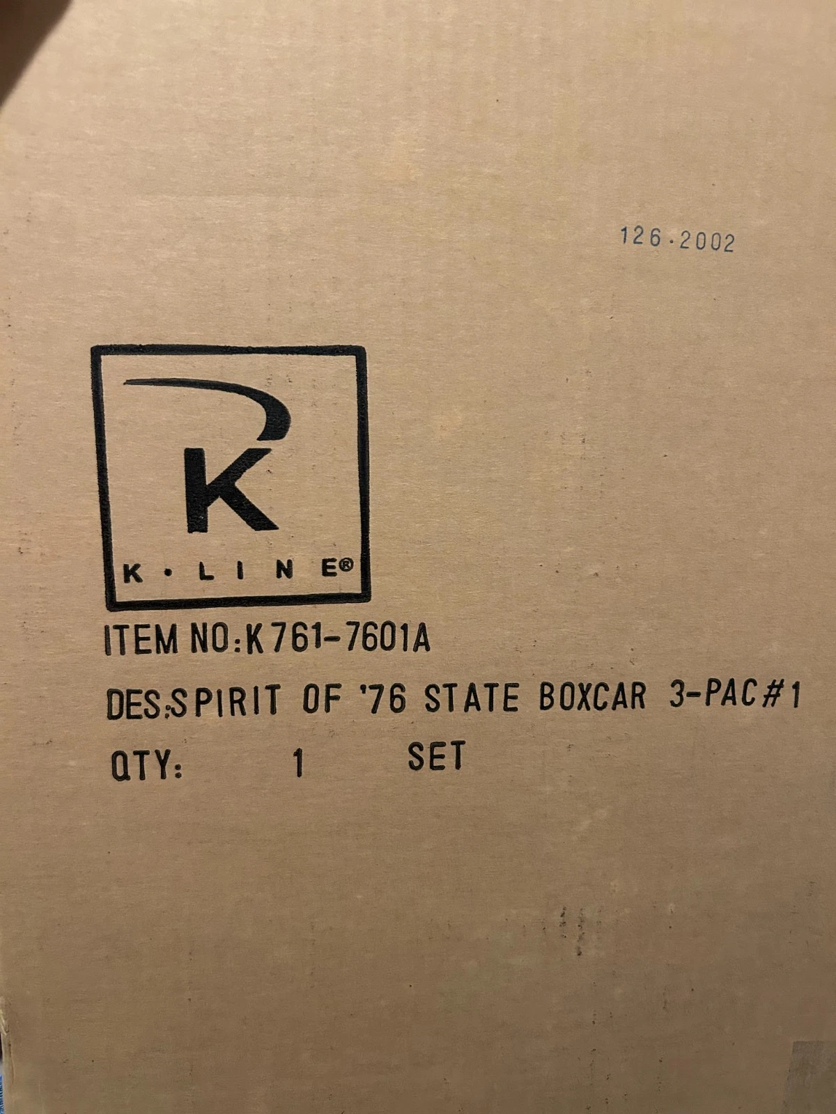 K Line K761-7601A Spirit of 76 3 Car Set #1 NIB — photo 5