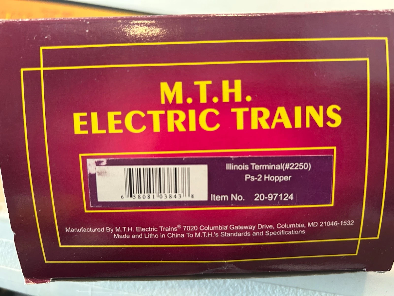 MTH 20-97124 Illinois Terminal PS-2 Covered Hopper Car LN/Box — photo 5