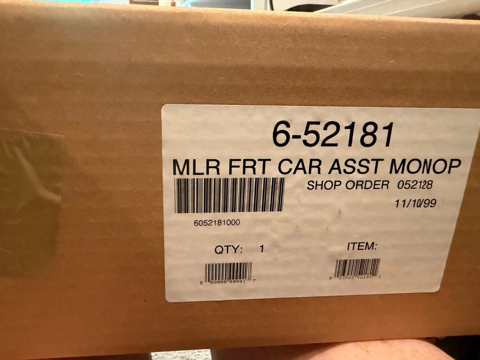 Lionel 6-52181 Monopoly 4 car set NIB — photo 5
