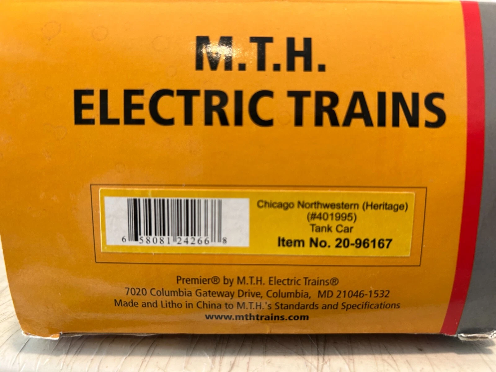 MTH O Scale 20-96167 Chicago Northwestern (UP Heritage) Tank Car NIB — photo 5
