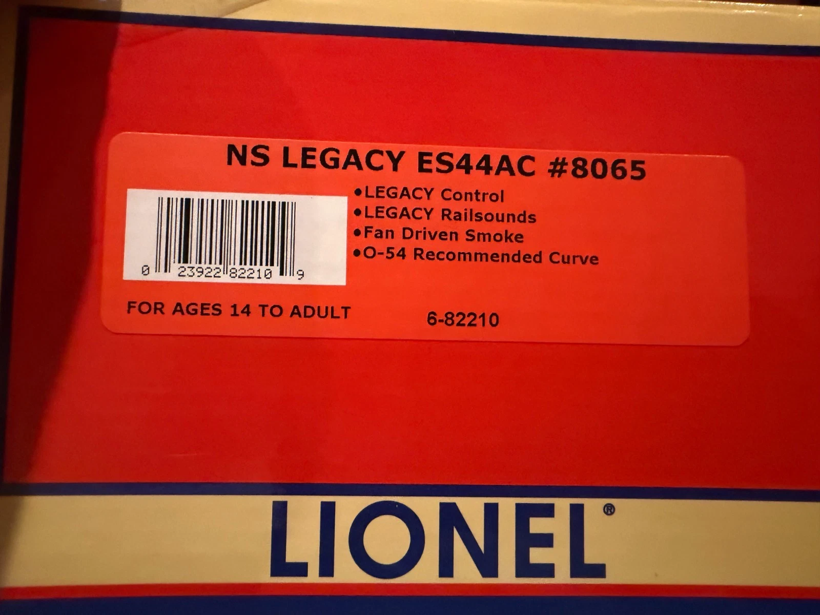 LIONEL 6-82210 NS LEGACY ES44AC #8065 NIB — photo 5