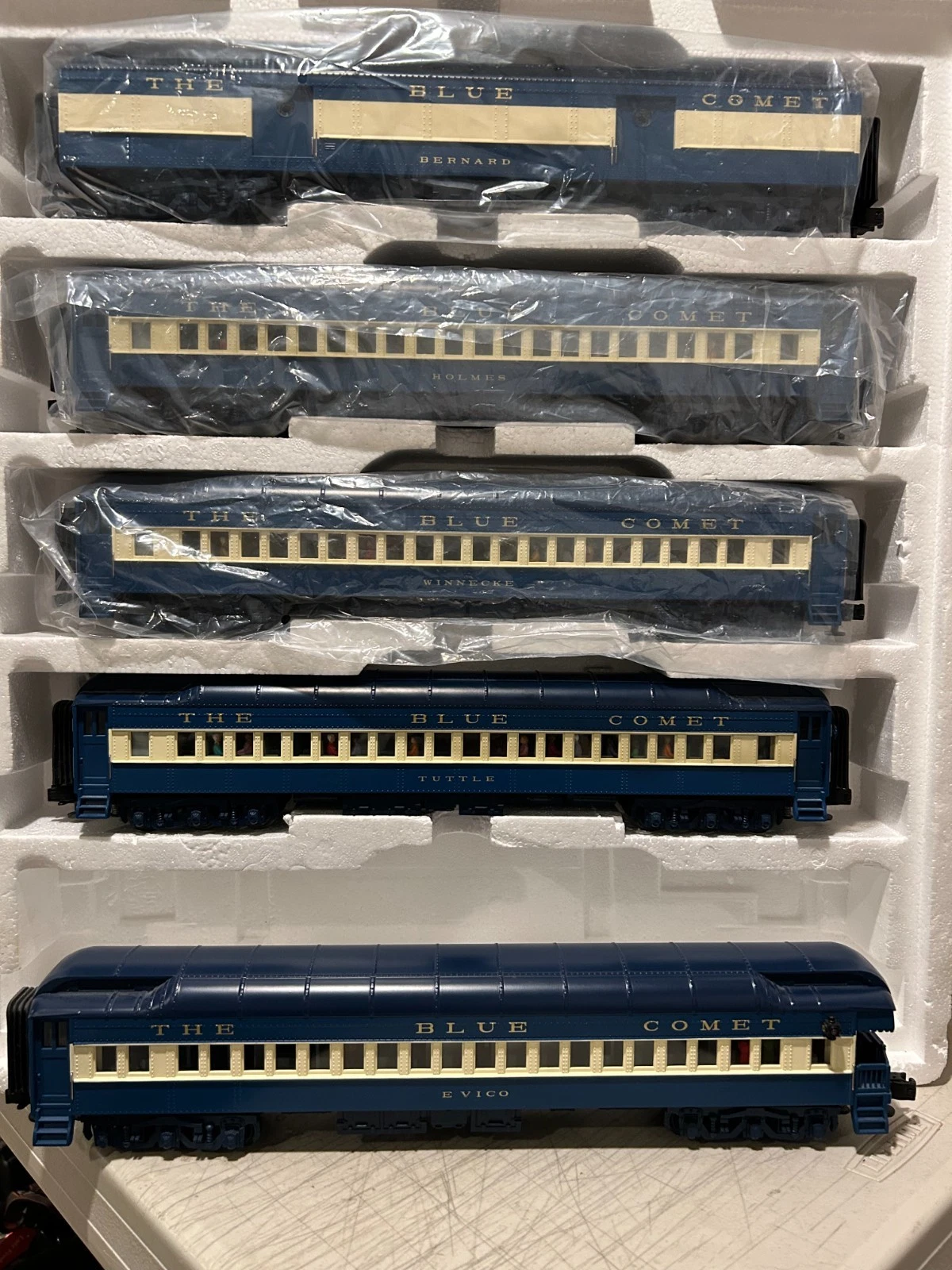 MTH 20-4021 Jersey Central "Blue Comet" 5 Pack LN in Wrong Box — photo 2