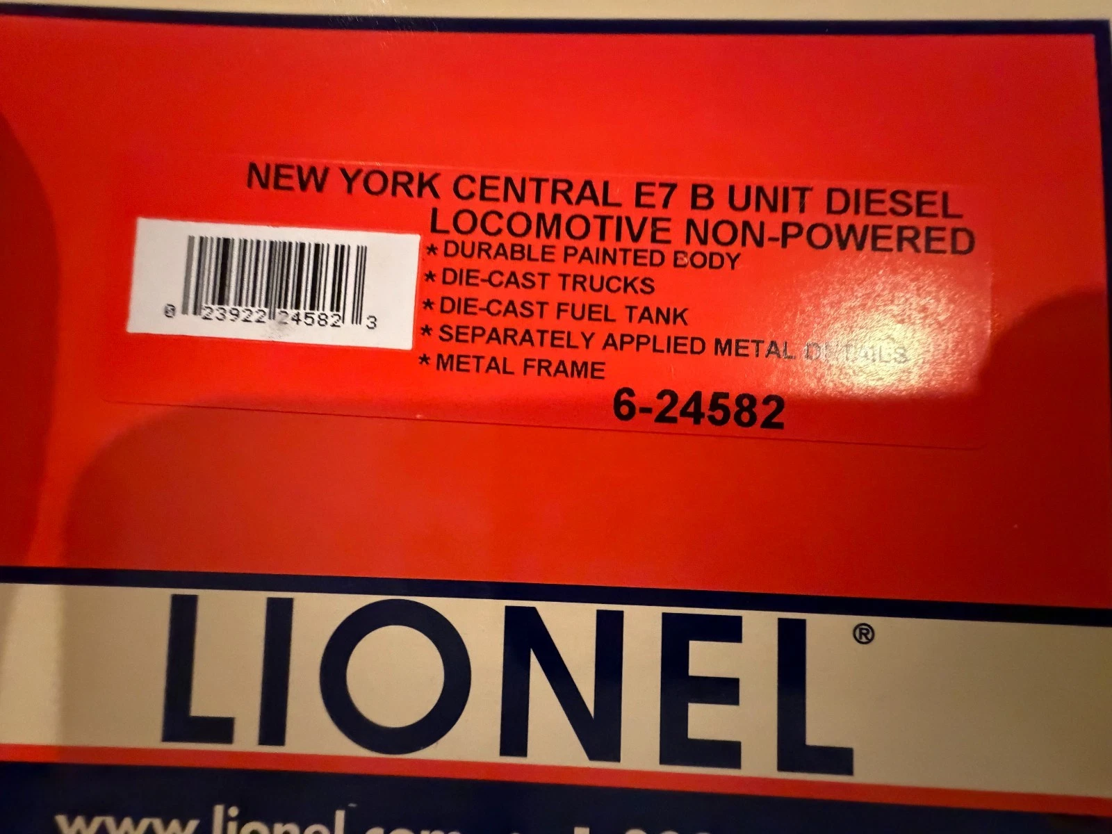 Lionel 6-24579 & 82 New York Central E7 ABA Powered Diesel Locomotives LN/BOXES — photo 6