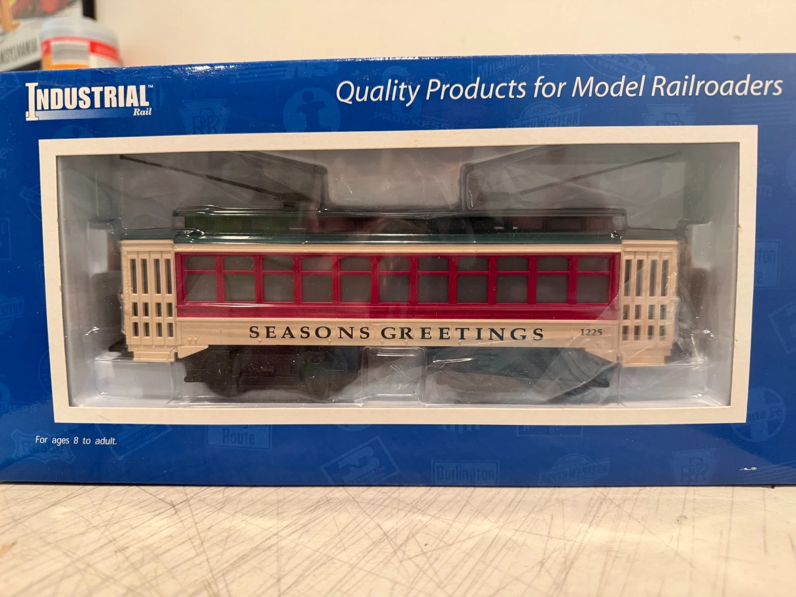 Industrial Rail "Season's Greetings" Christmas Trolley Car NIB