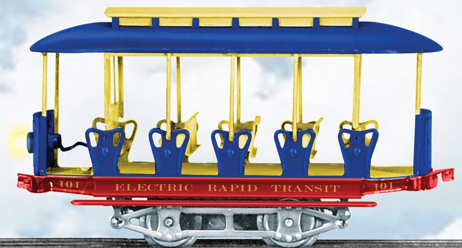 Lionel 6-13113 #1100 Summer Trolley and Trail Car Rapid Transit (STD GAUGE) NIB