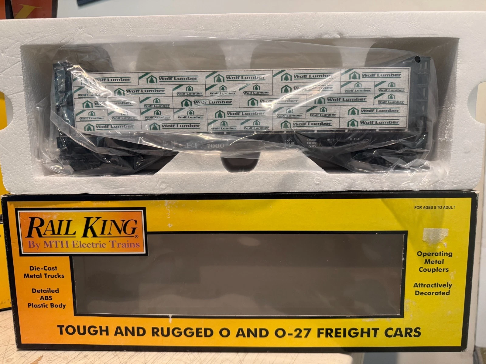 MTH 30-7637 Erie Lackawanna Flatcar w/ Bulkheads NIB