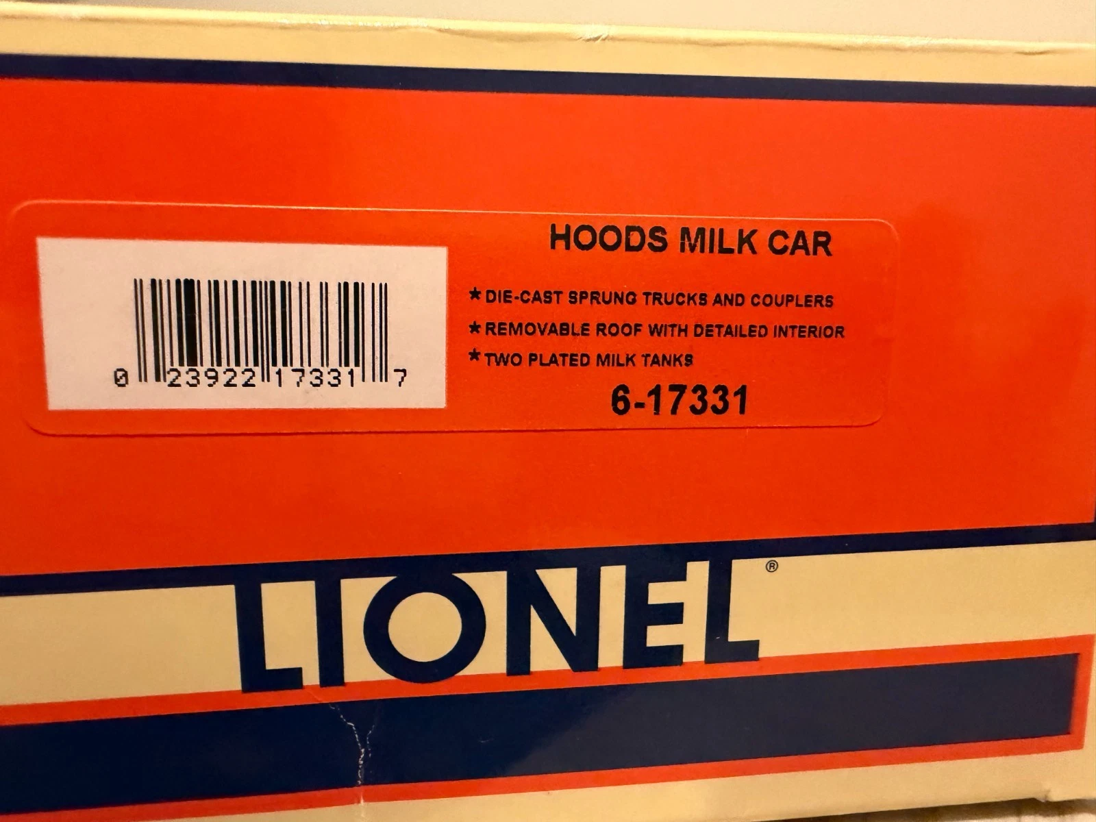 Lionel 6-17331 Hoods Milk Car NIB — photo 4