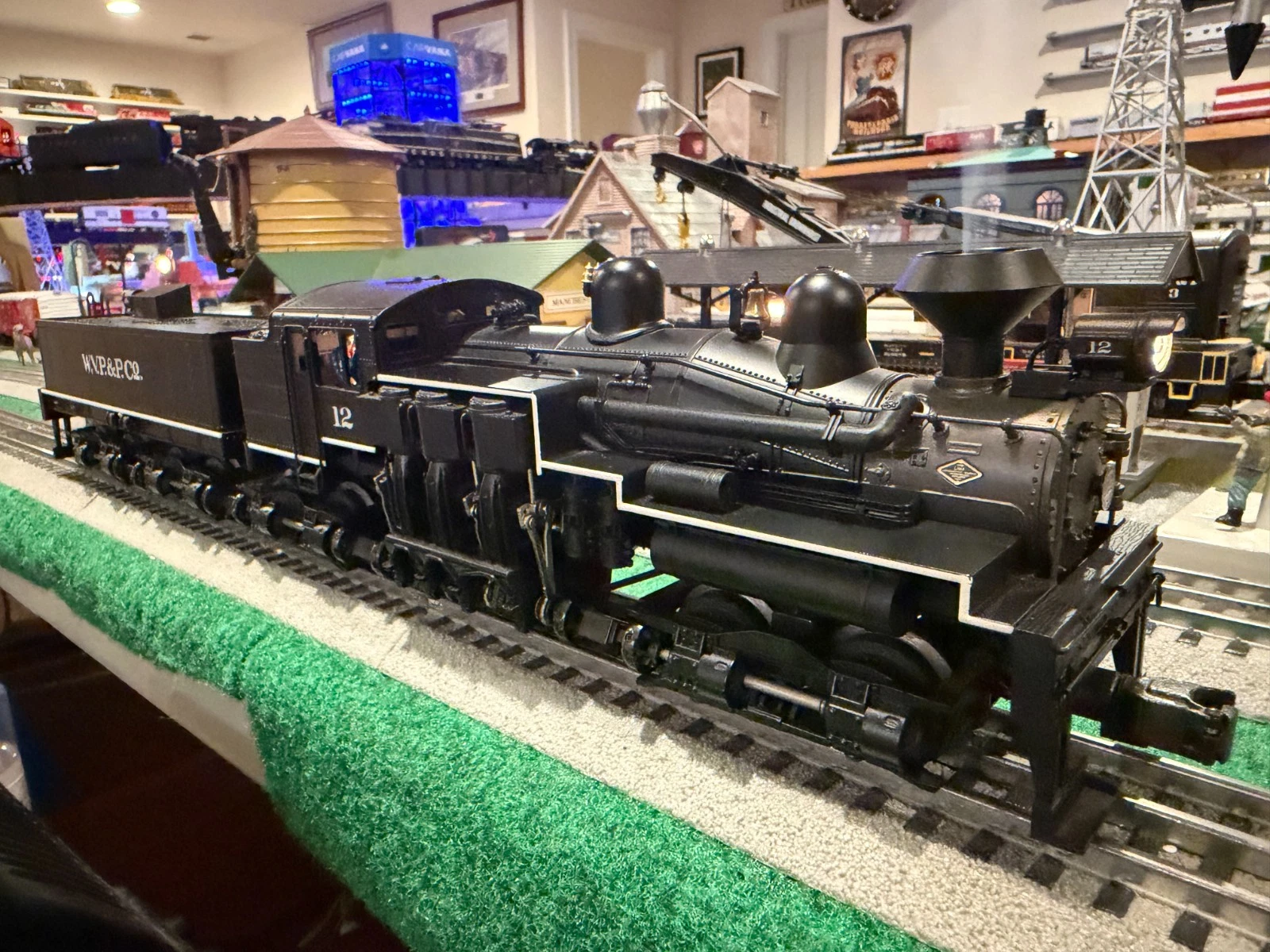 MTH 20-3023-1 O Gauge W.V.P&P 4 Truck Shay Locomotive — photo 4