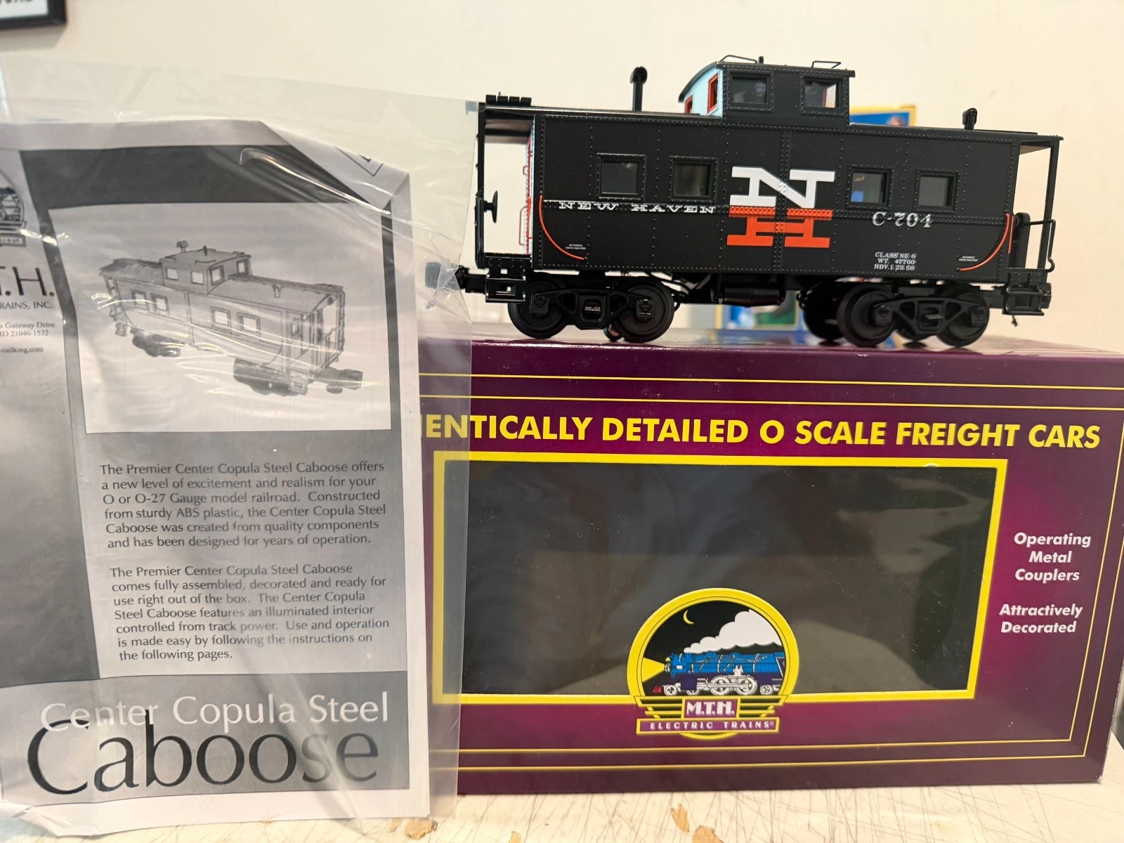MTH 20-91344 New Haven Center Cupola Caboose NIB