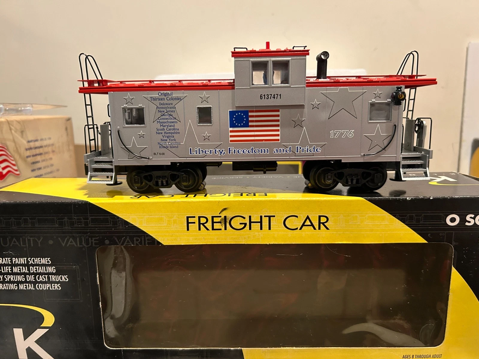 K Line K613-7471 13 Colonies Extended Vision Caboose NIB