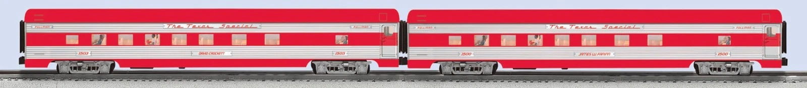Lionel 6-25512 Texas Special 21" Aluminum Passenger Car 2-Pack NIB